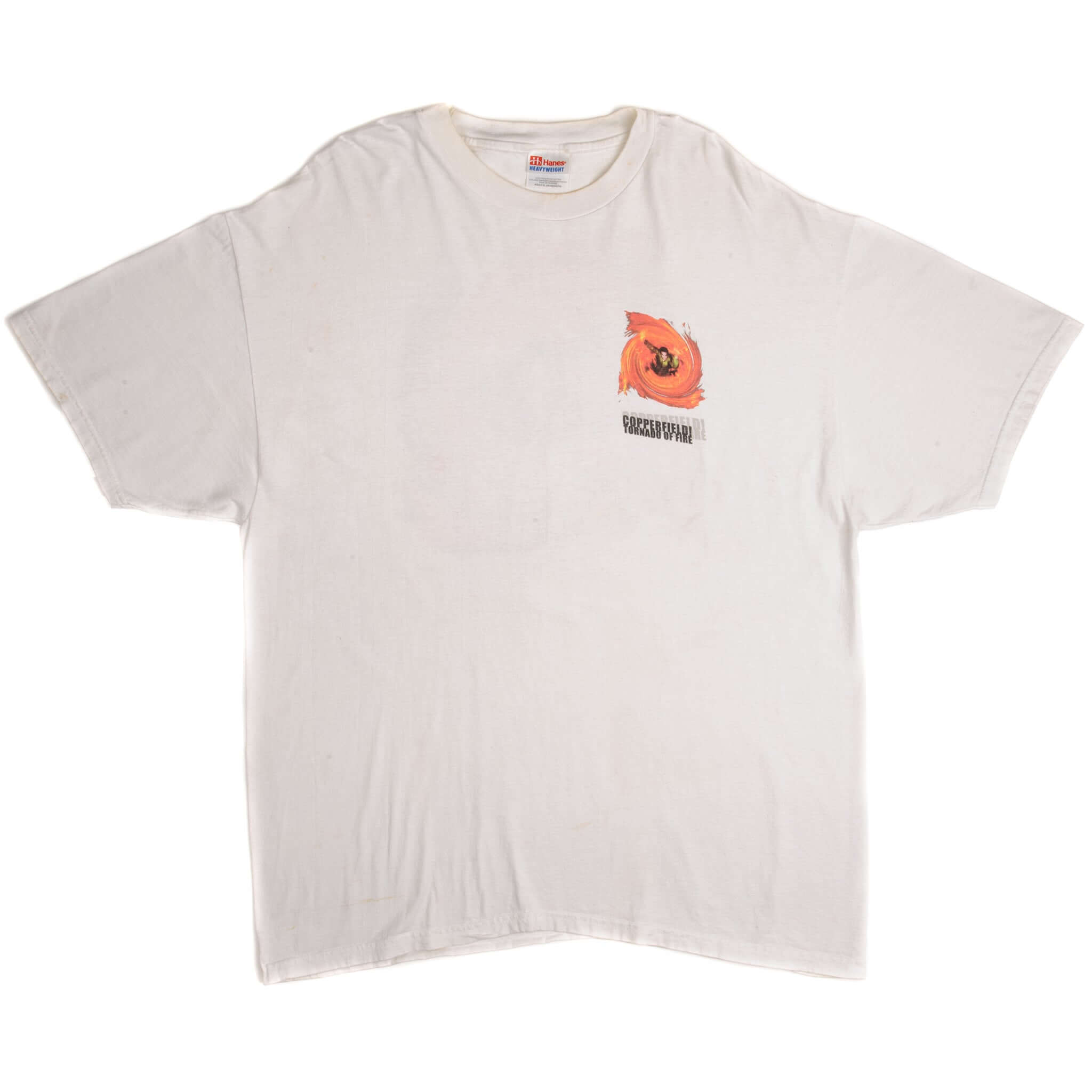 Vintage David Copperfield Tornado Of Fire Tee Shirt Size XL.