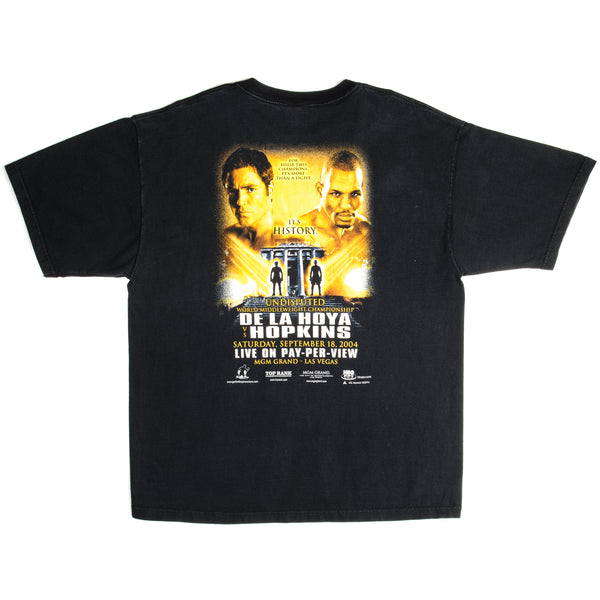 Vintage De La Hoya VS Hopkins World Middleweight Championship MGM Grand Las Vegas Tee Shirt 2004 Size Large.