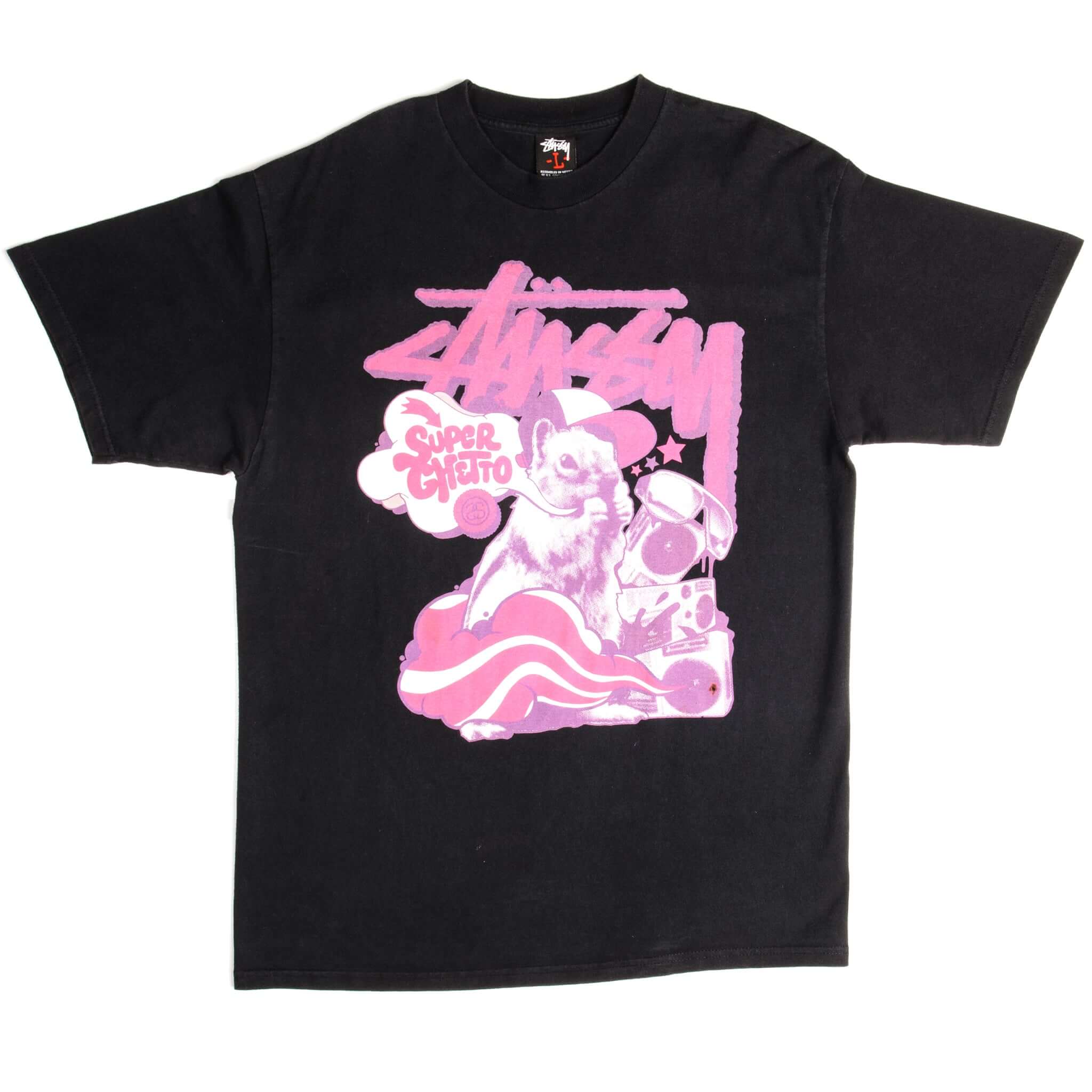 Vintage Stussy Super Ghetto Tee Shirt Size Large.