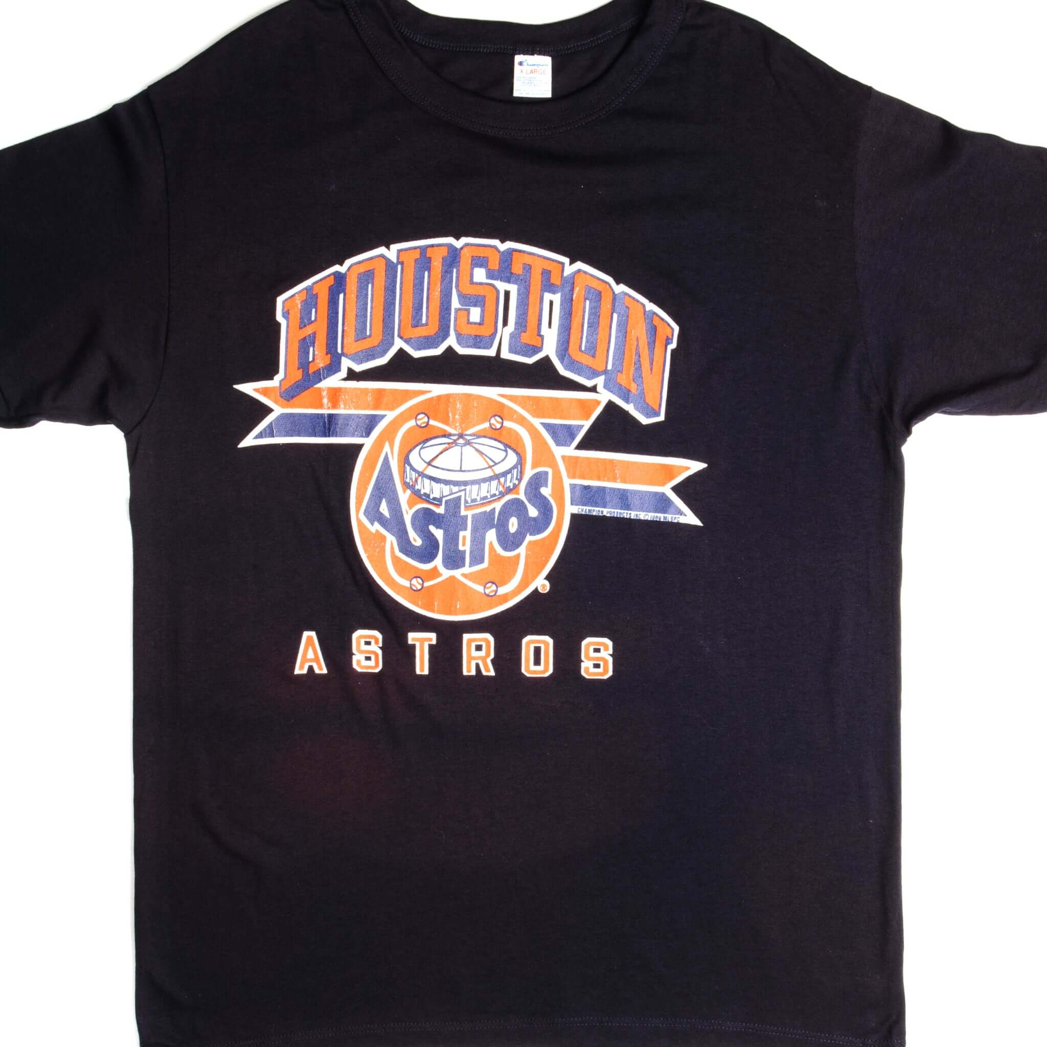 Vintage Champion MLB Houston Astros Tee Shirt 1989 Size XL Made in USA Deadstock