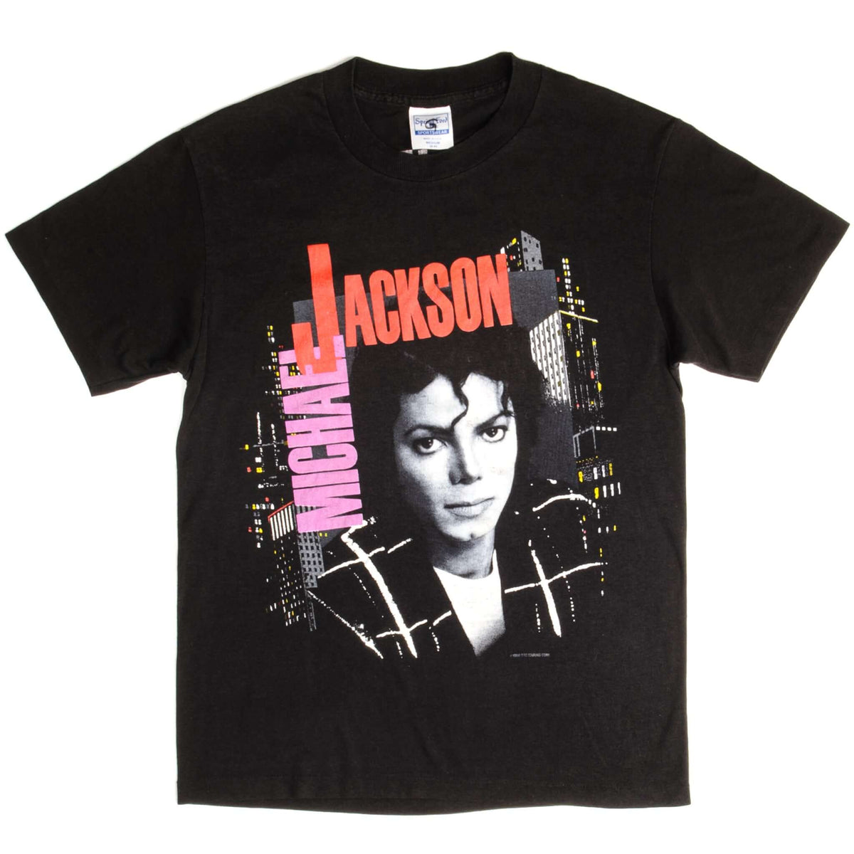 Vintage Michael Jackson Bad Tour 1988 Tee Shirt Size Small Made In USA With Single Stitch Sleeves.