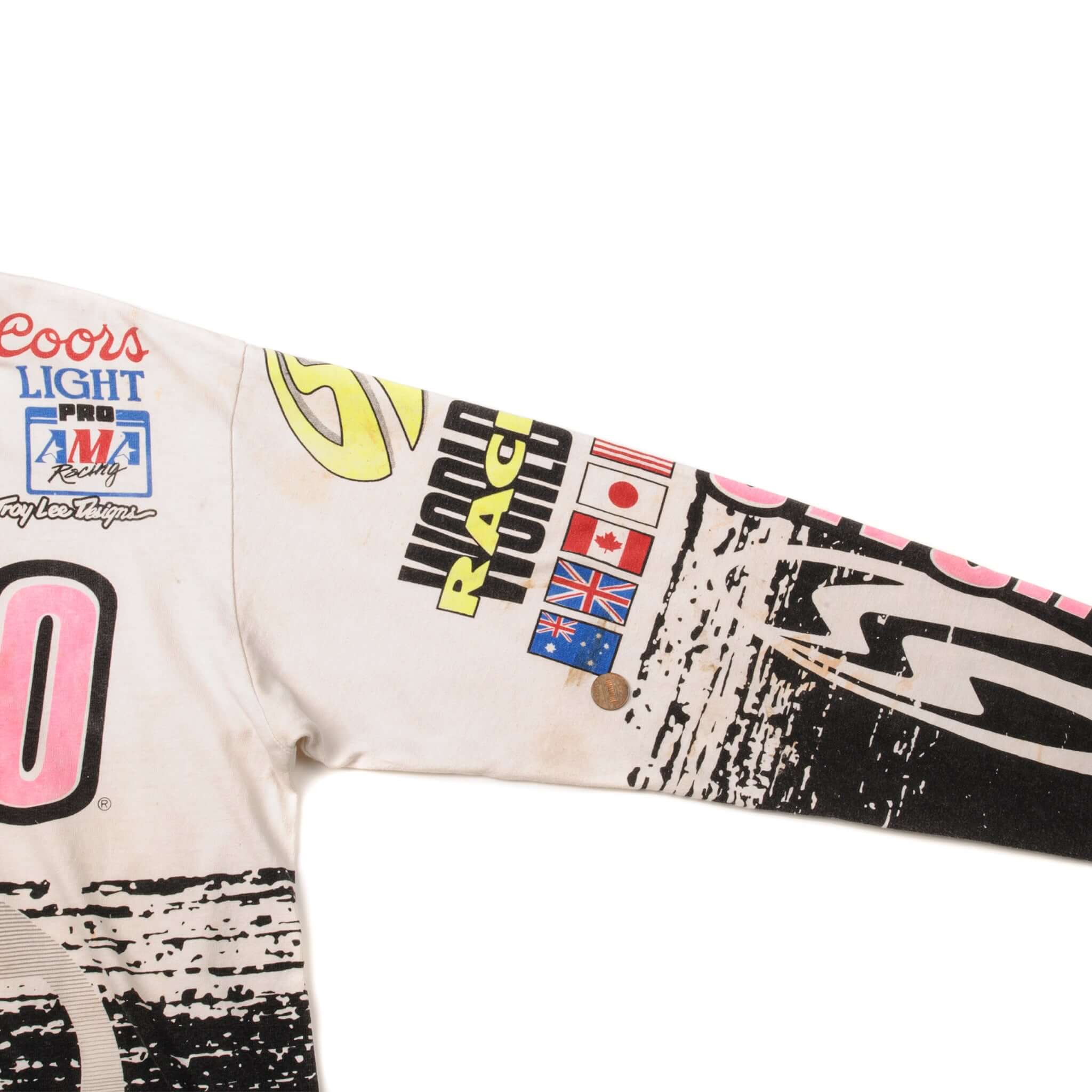 VINTAGE SINISALO MOTOCROSS MX 1980s LONG SLEEVES TEE SHIRT SIZE XL