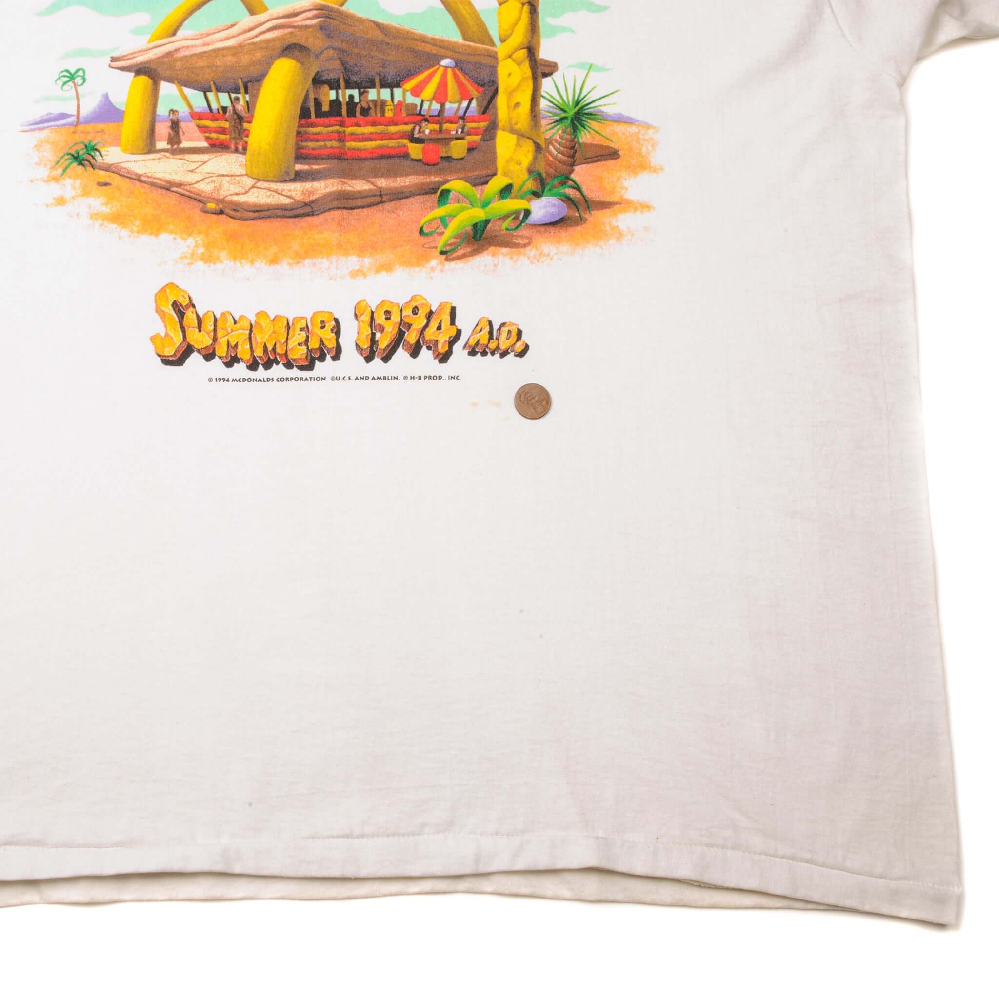 VINTAGE MCDONALDS THE FLINTSTONES TEE SHIRT 1994 SIZE XL MADE IN USA