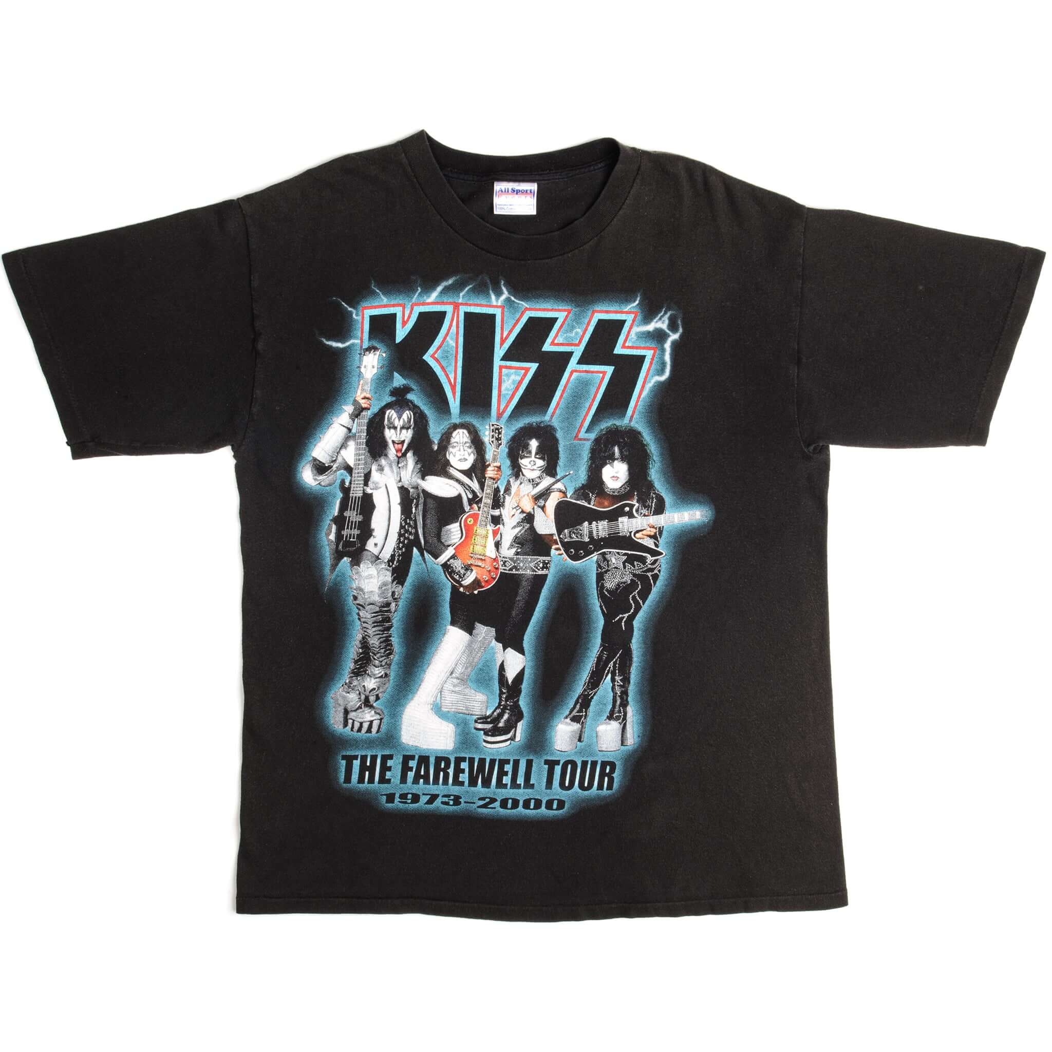 Vintage Kiss The Farewell World Tour Tee Shirt 2000 Size Large With Single Stitch Sleeves. The Legend's growin' as the story's told !