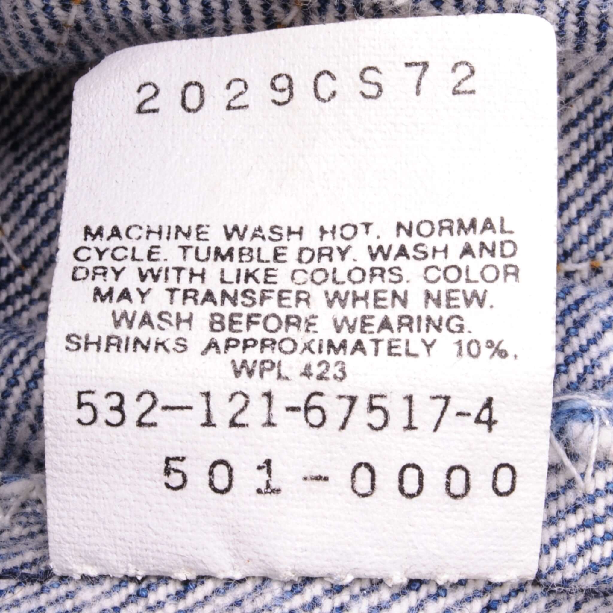 VINTAGE LEVIS 501 JEANS INDIGO 1988-1993 SIZE W34 L32 MADE IN USA