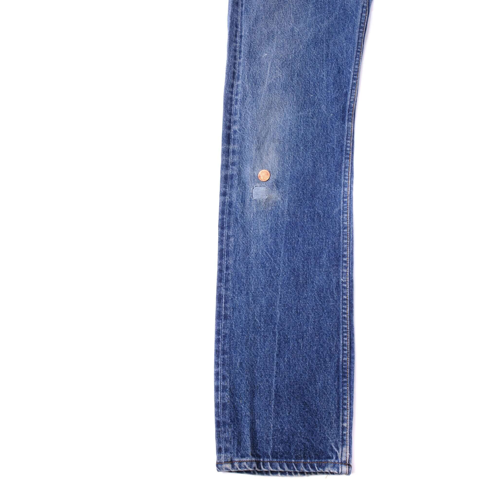 VINTAGE LEVIS 501 JEANS INDIGO 1985-1988 SIZE W30 L32 MADE IN USA