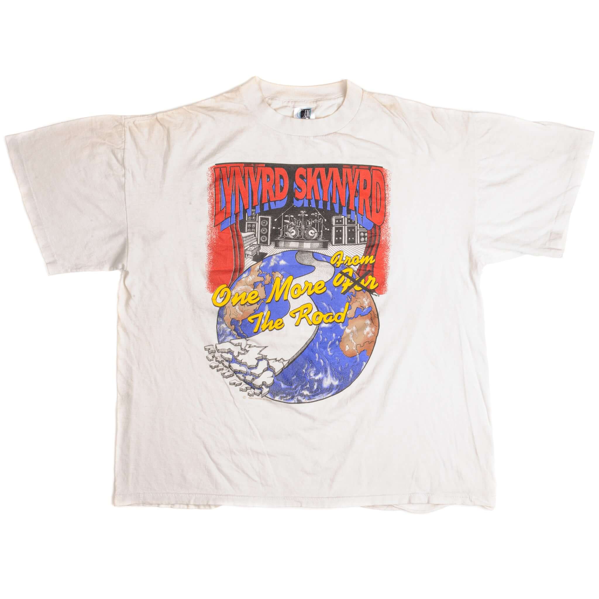 Vintage Lynyrd Skynyrd 20Th Anniversary Tour One More From The Road Tee Shirt 1993 Size XL Made In USA With Single Stitch Sleeves.