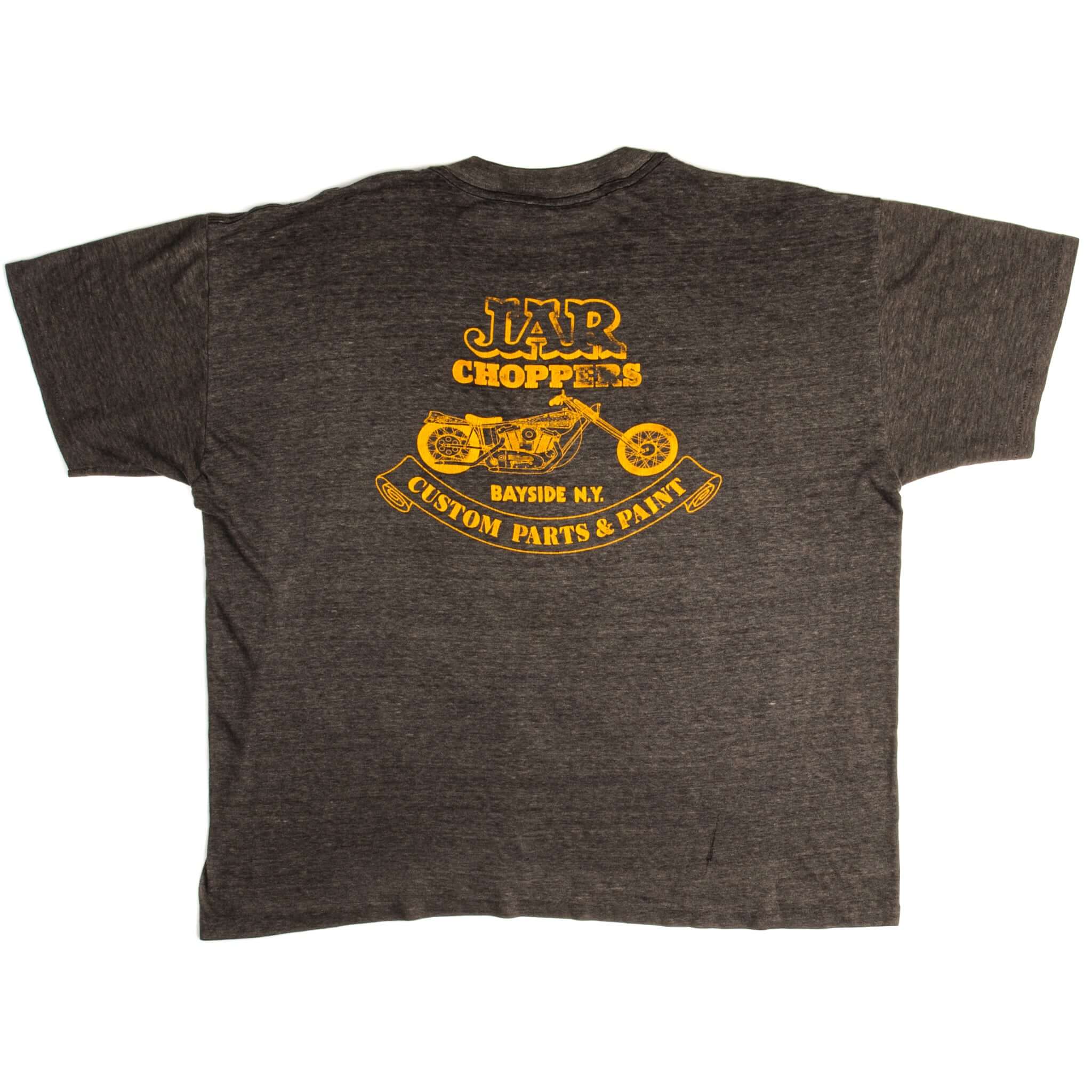 Vintage 3D Emblem Harley Davidson Street Tough Jar Choppers Platinum T's Tee Shirt 1989 Size XL Made In With Single Stitch Sleeves.