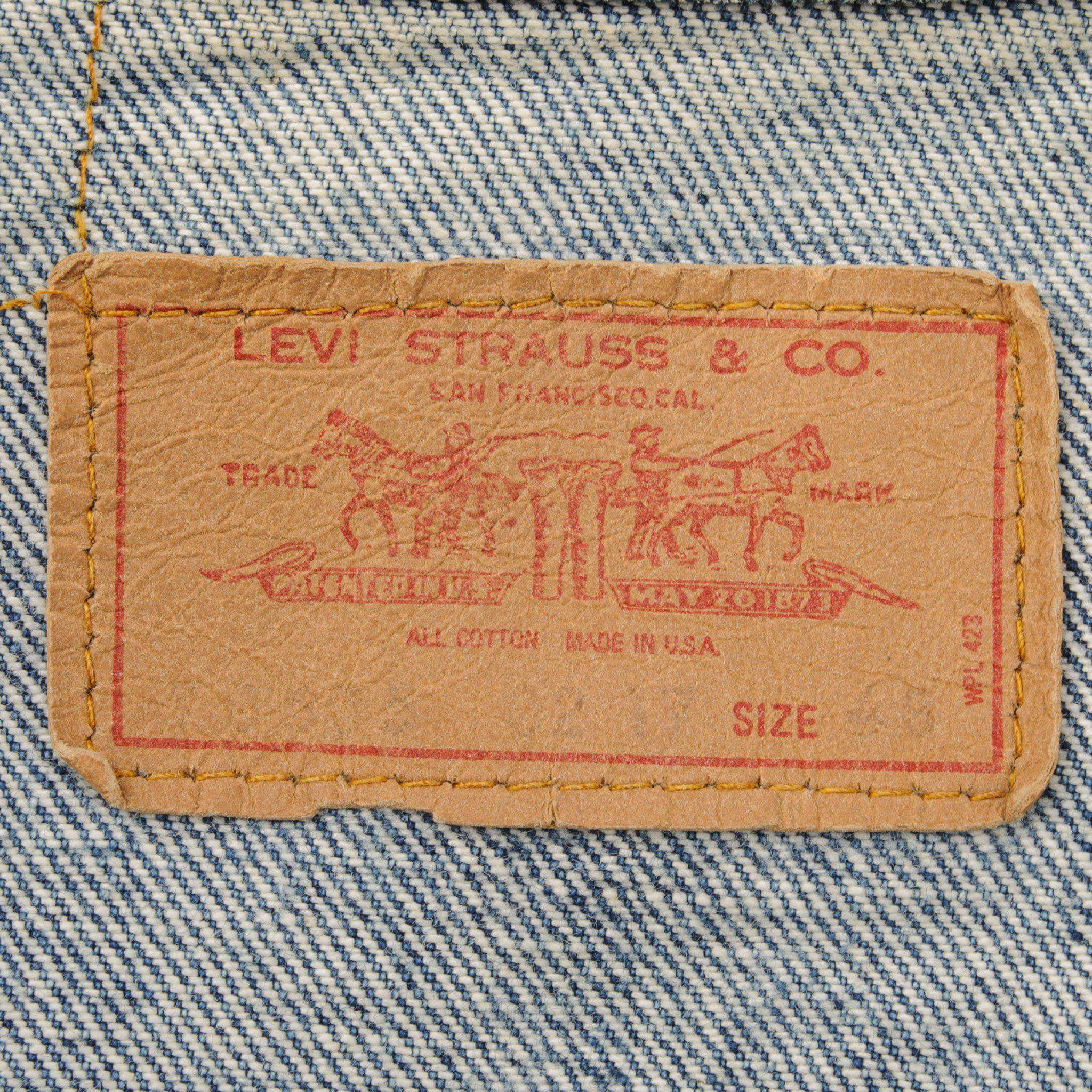 VINTAGE LEVIS JACKET SINGLE STITCH SIZE 46 MADE IN USA