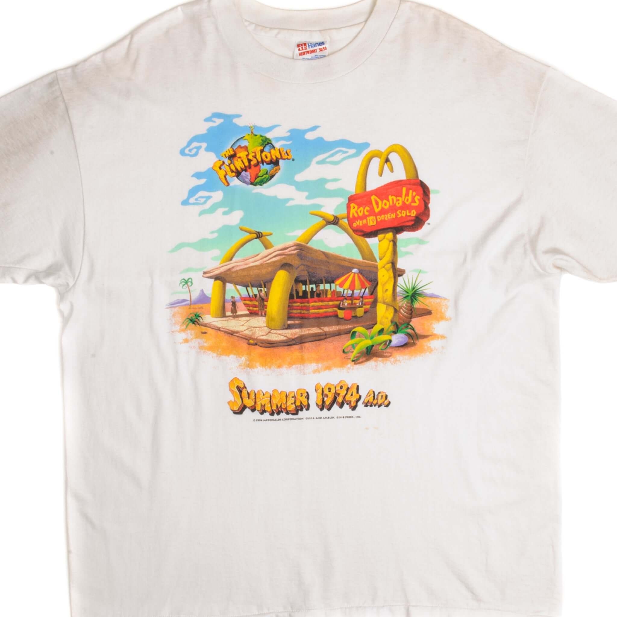 VINTAGE MCDONALDS THE FLINTSTONES TEE SHIRT 1994 SIZE XL MADE IN USA