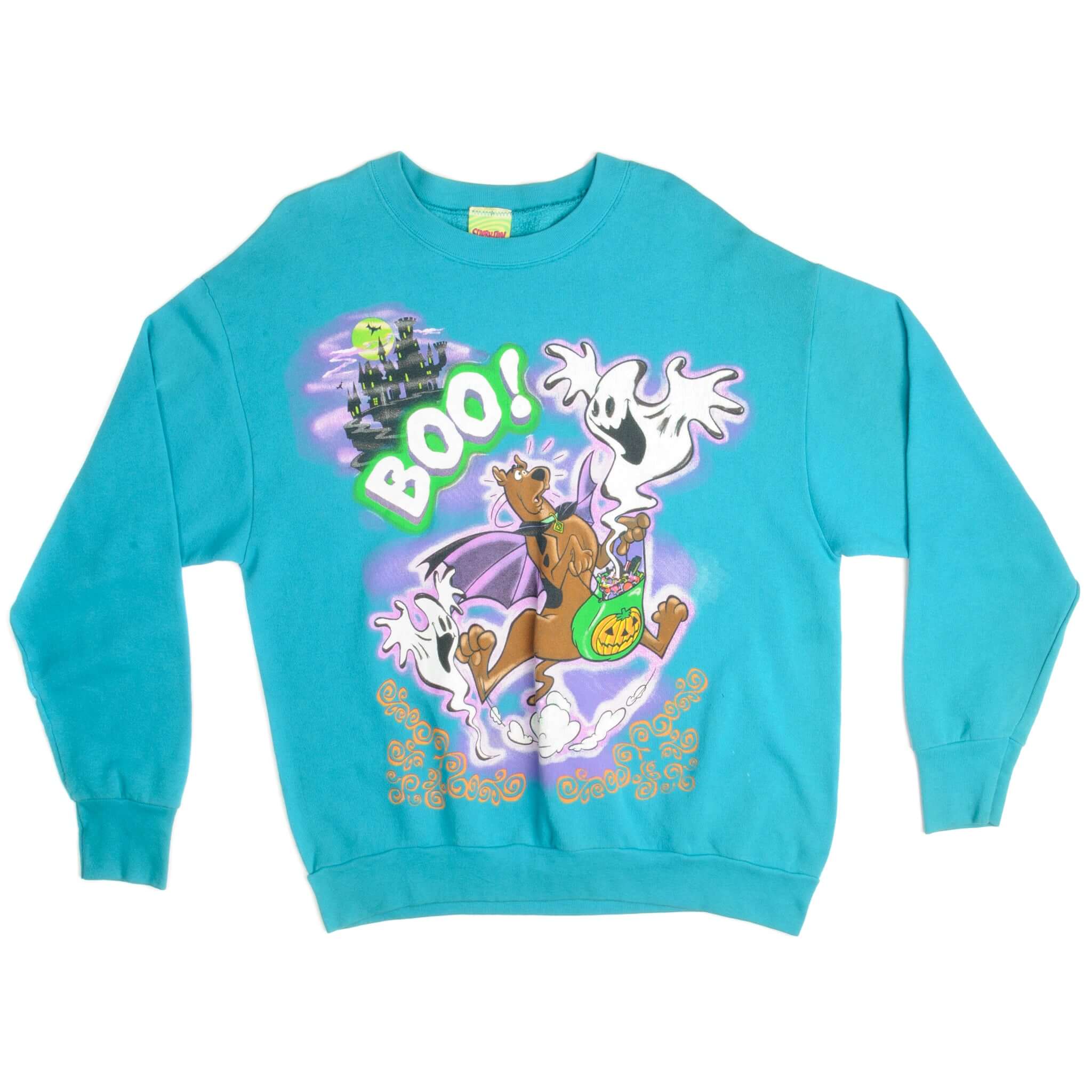 Vintage Scooby-Doo Boo ! Halloween Sweatshirt 90s size X-Large.