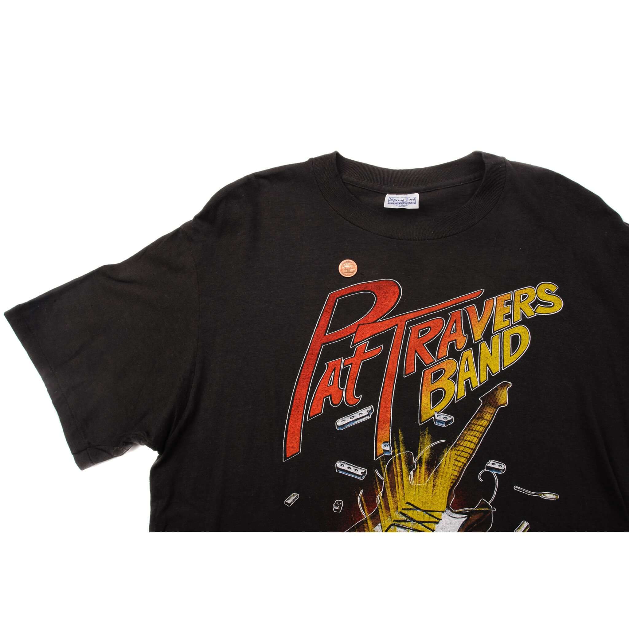 VINTAGE PAT TRAVERS BAND TOUR 1987 TEE SHIRT SIZE LARGE MADE IN USA