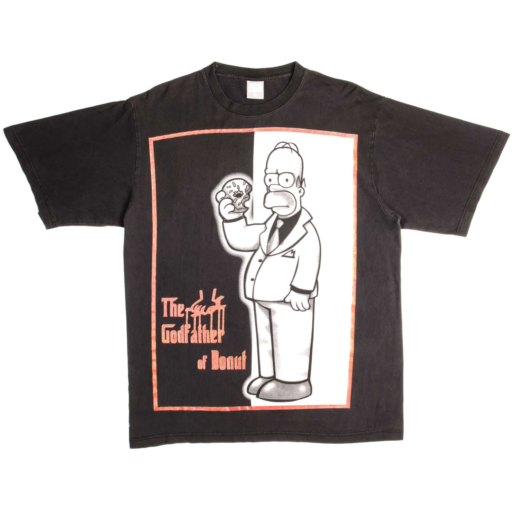 Vintage The Simpsons Homer The Godfather Of Donut Tee Shirt Size X-Large.
