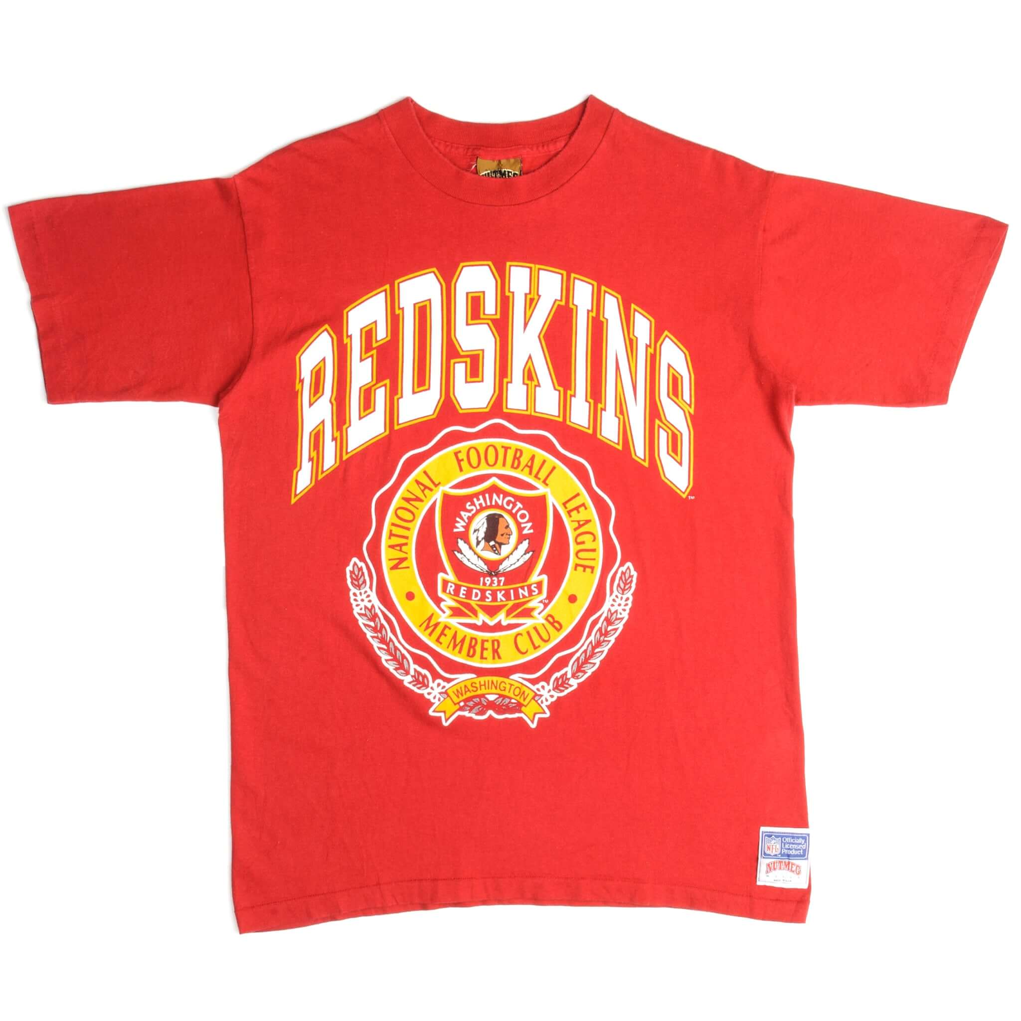 Vintage National Football League Washington Redskins Tee Shirt 1990S Size Large Made In USA With Single Stitch Sleeves.