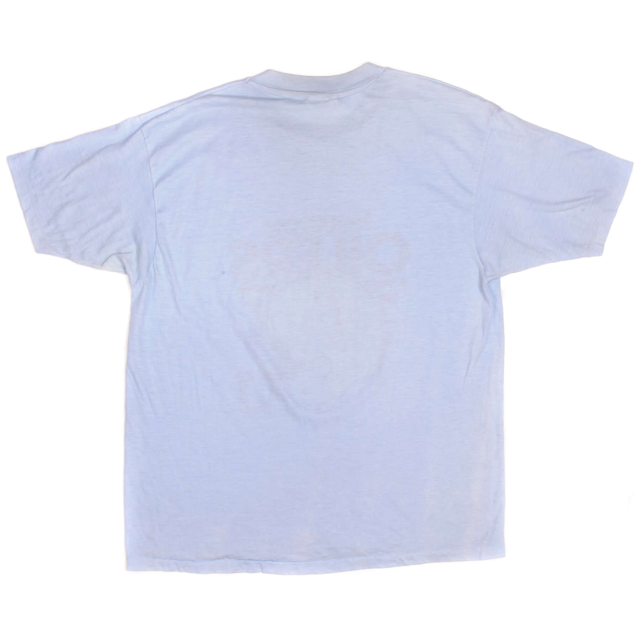 Vintage NFL Houston Oilers Hanes Fifty-Fifty Combed Tee Shirt 1980s Size Medium Made In USA With Single Stitch Sleeves.