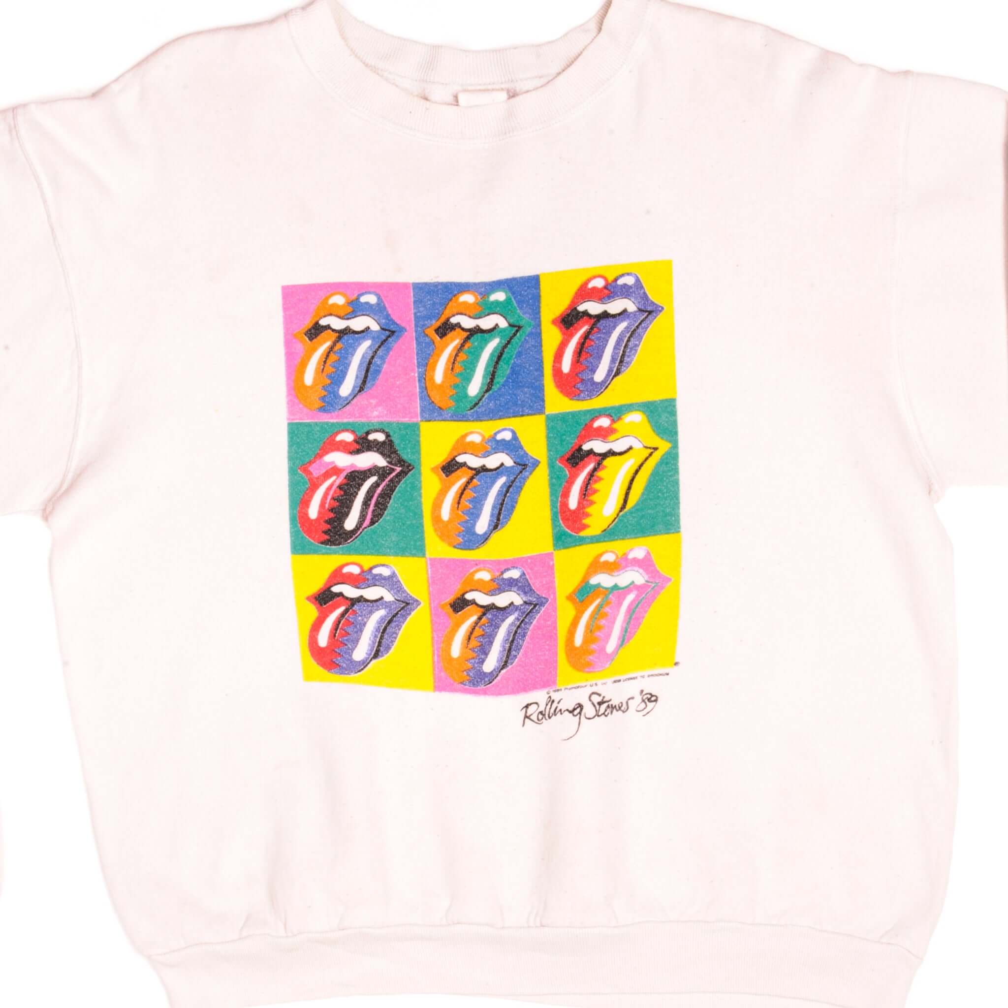 VINTAGE ROLLING STONES SWEATSHIRT 1989 SIZE LARGE MADE IN USA