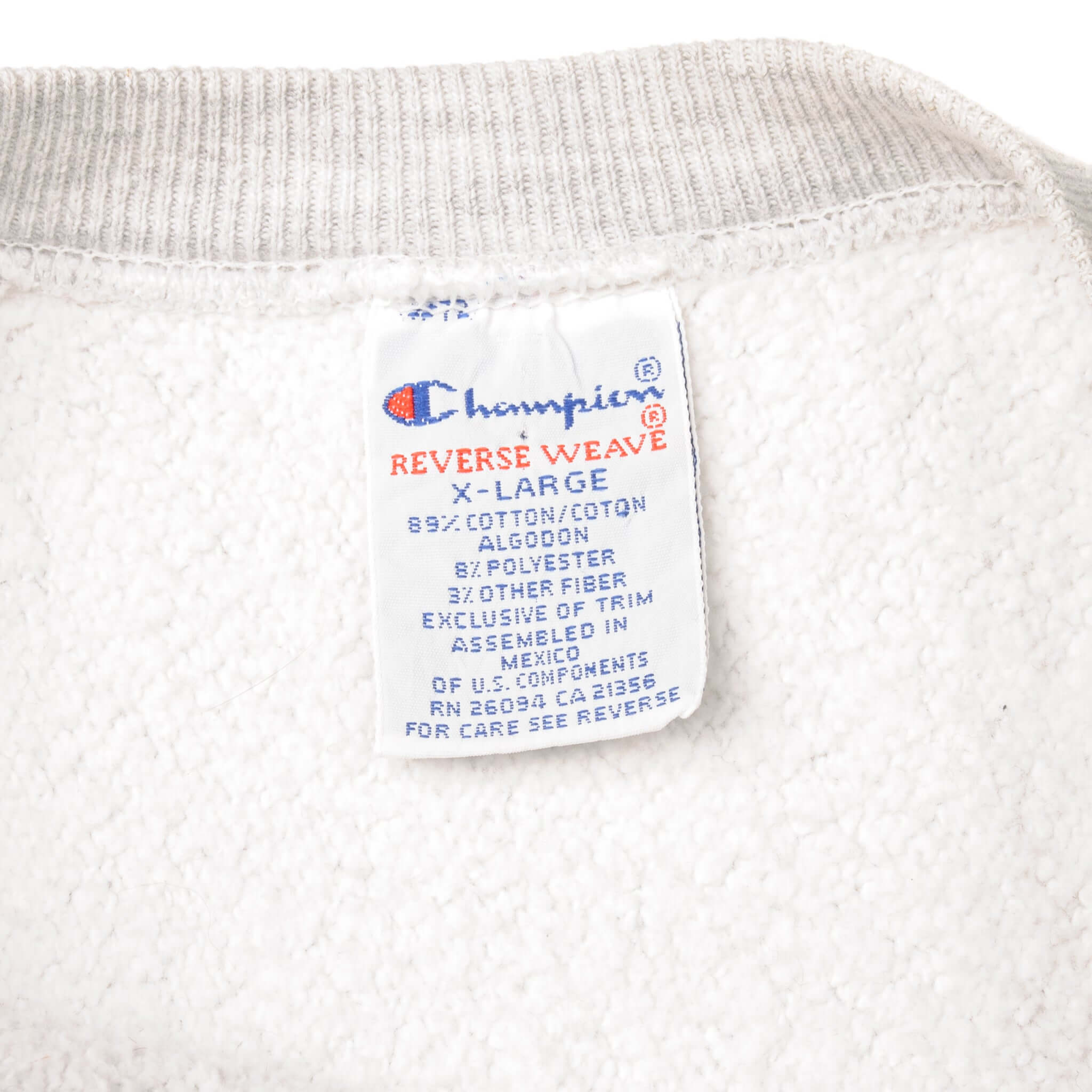 Champion Reverse Weave Label Tag 1994 1990s 90s
