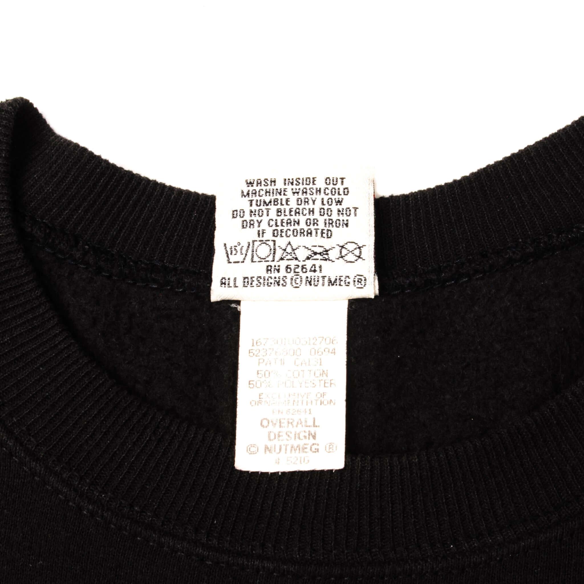 Nutmeg Mills Vintage Label Tag 1994 1990s 90s