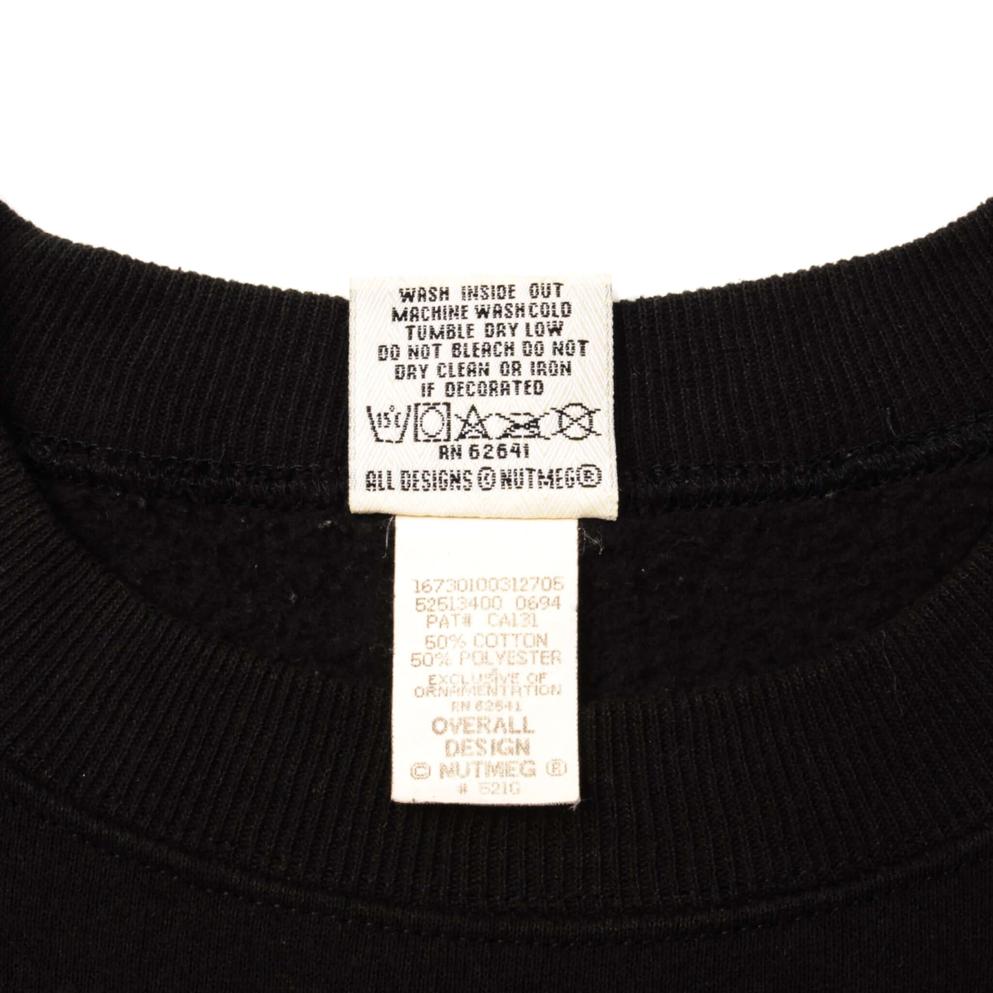 Nutmeg Mills Vintage Label Tag 1994 90s 1990s