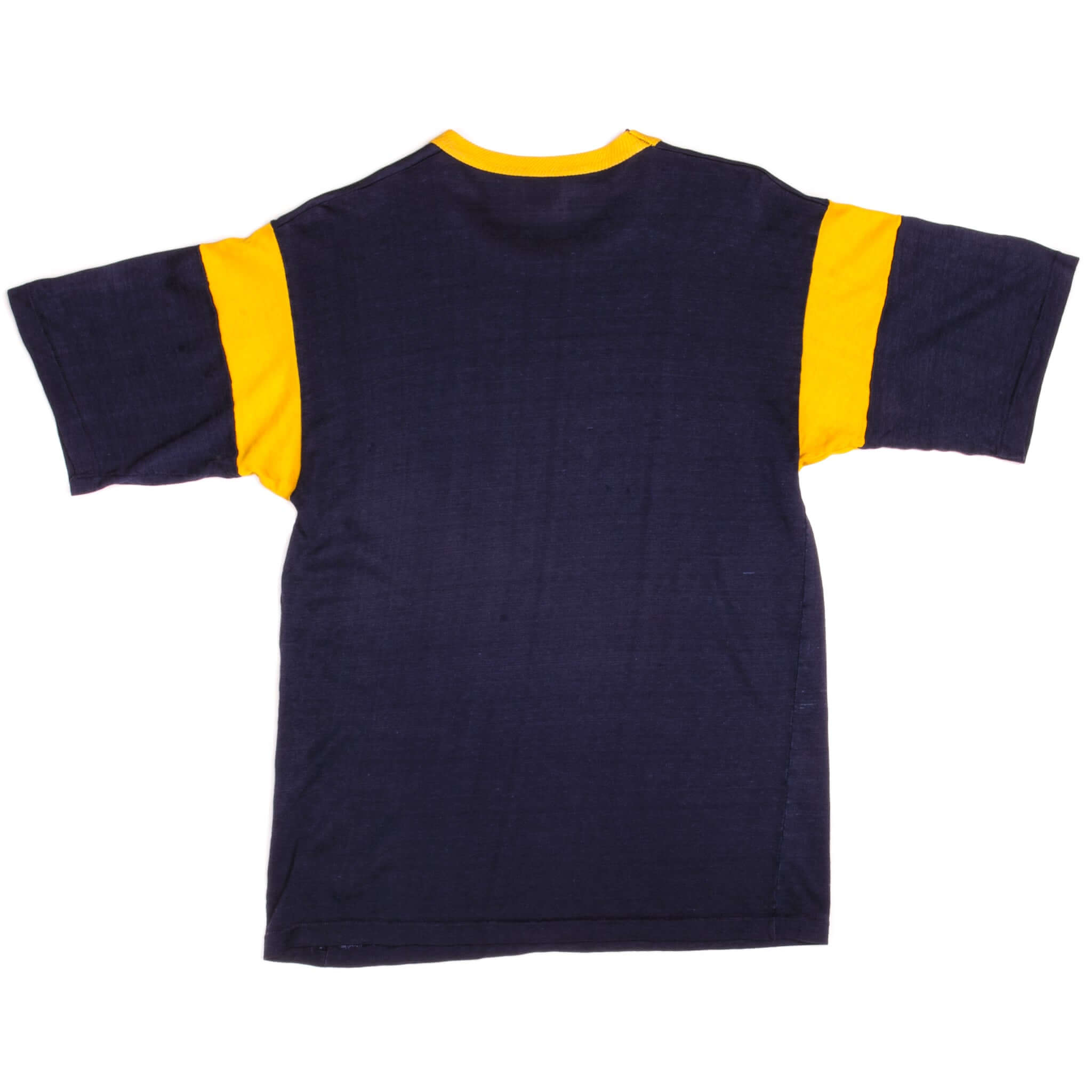 Vintage College Of Wooster Velva Sheen Tee Shirt 1970s Size Small Made In USA With Single Stitch Sleeves.