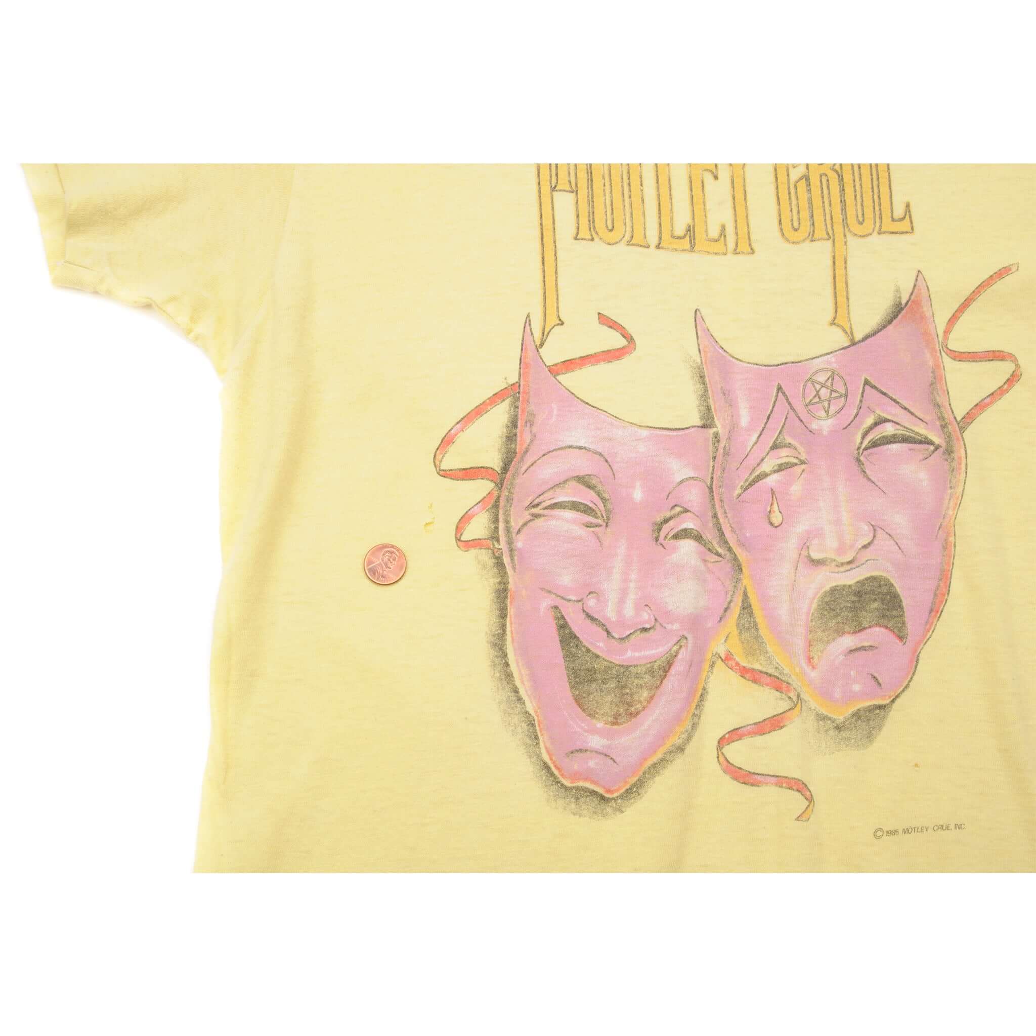 VINTAGE MOTLEY CRUE TEE SHIRT 1985 SIZE MEDIUM MADE IN USA