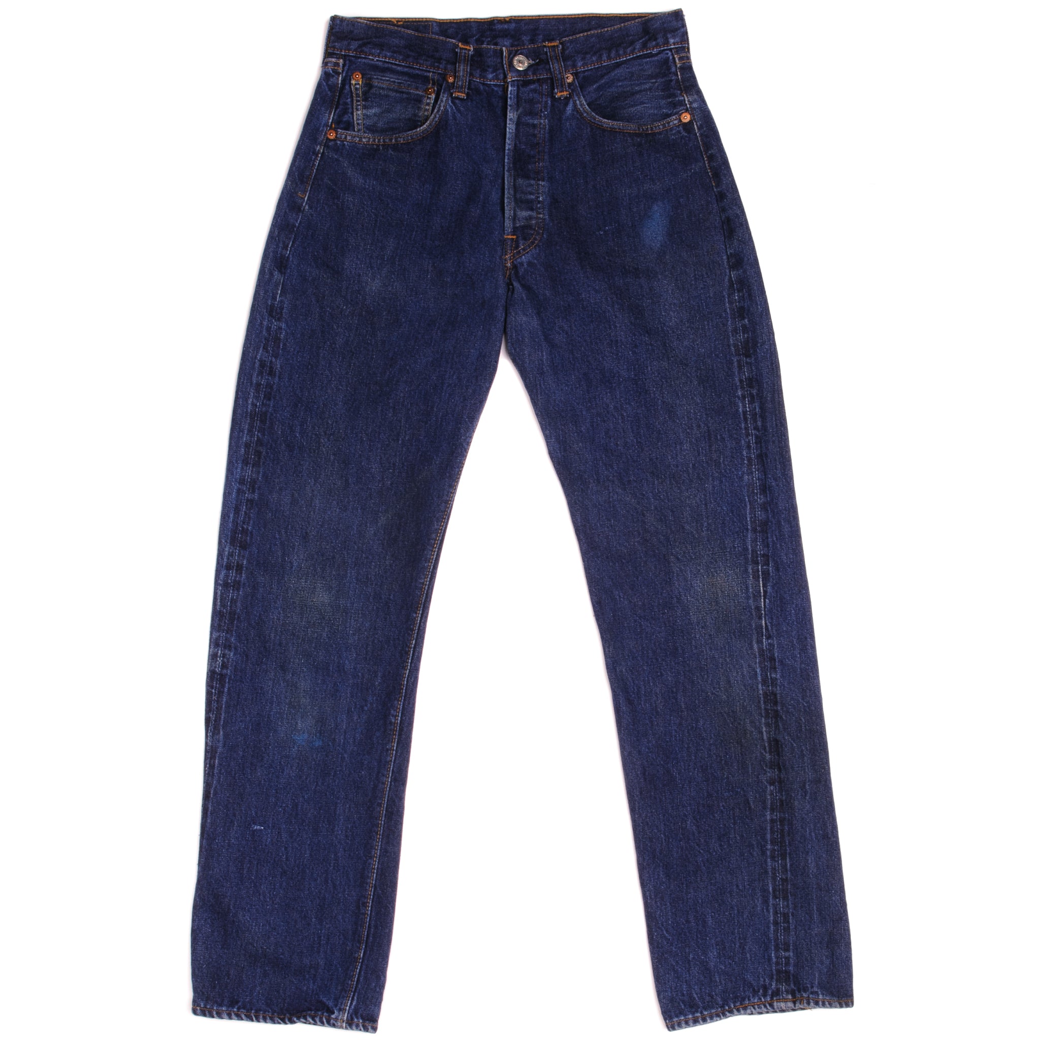 Vintage LVC Levis 501XX 501 big capital e red tab indigo denim jeans red  line selvedge 32” x 33” leather patch honeycomb fade