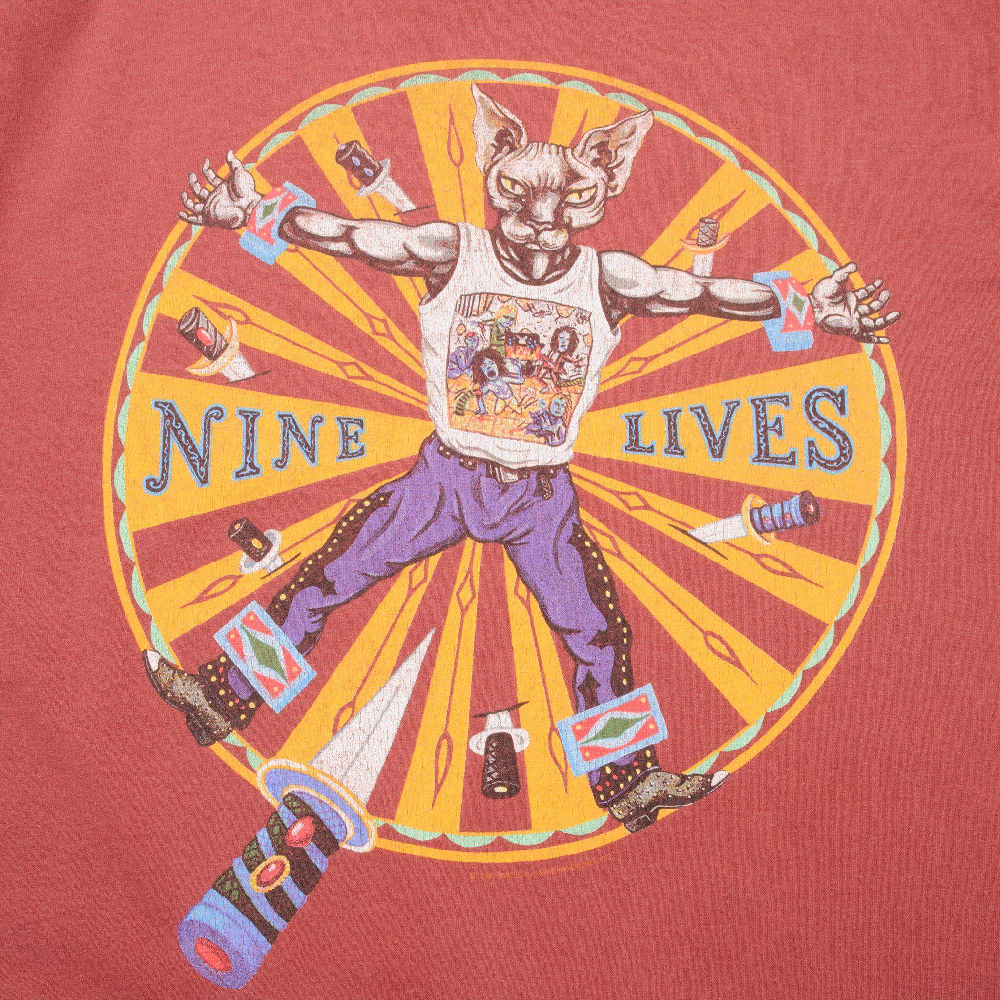 VINTAGE AEROSMITH NINE LIVES TEE SHIRT 1997 SIZE LARGE MADE IN USA