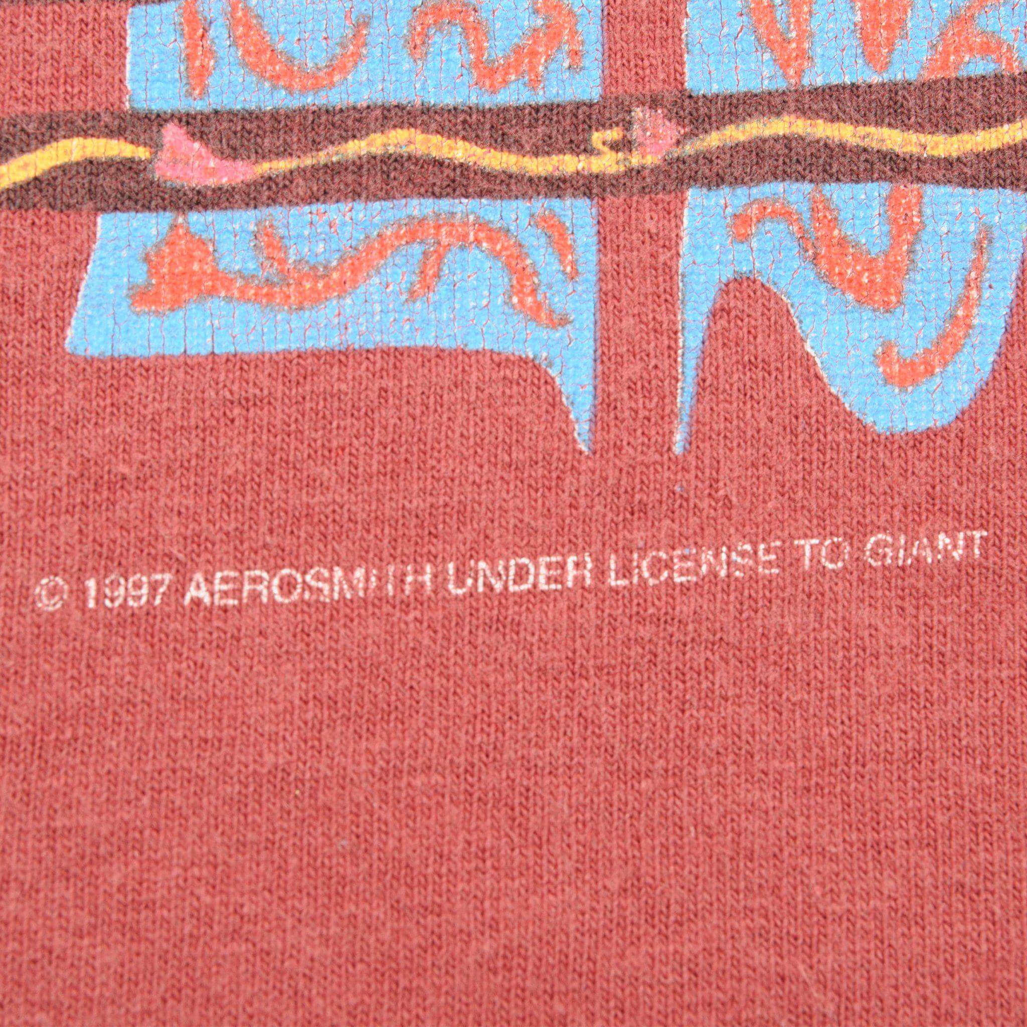 VINTAGE AEROSMITH NINE LIVES TEE SHIRT 1997 SIZE LARGE MADE IN USA