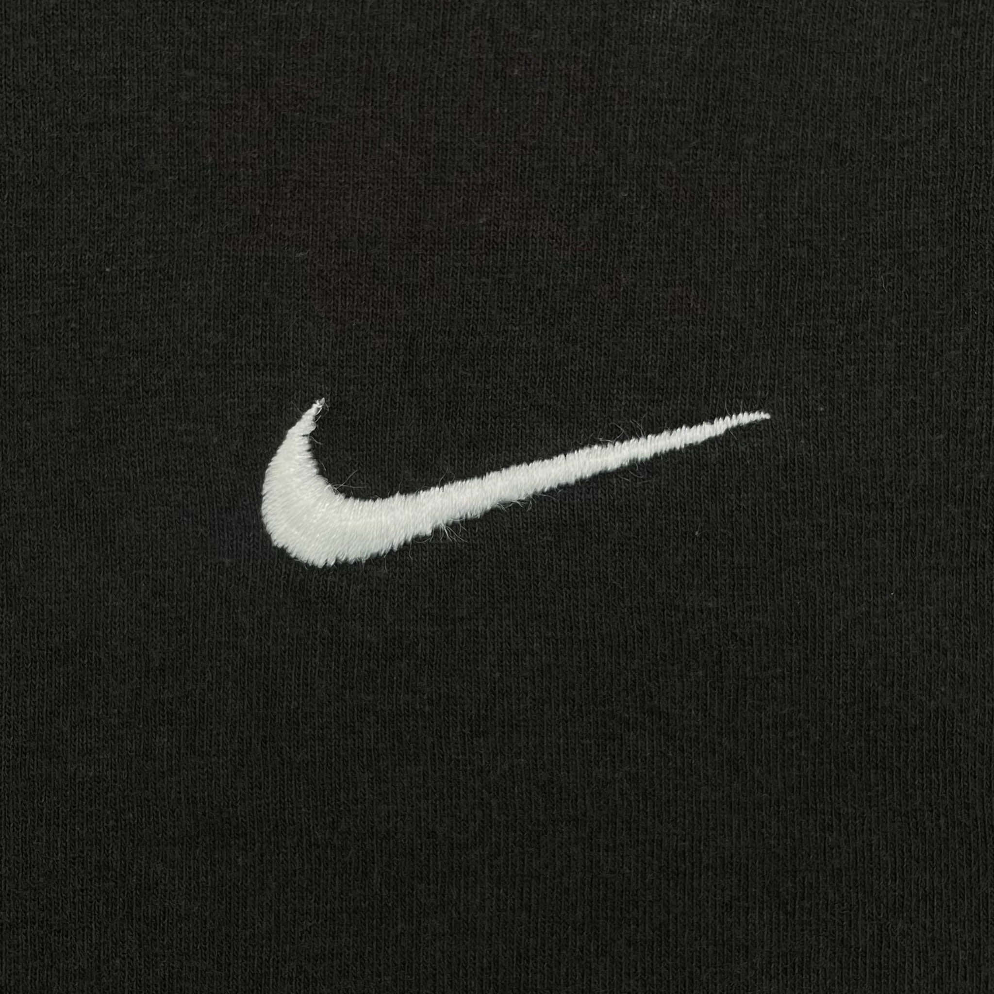 Vintage Nike Classic Swoosh Black Tee Shirt Size 1990s Size Large Made In USA