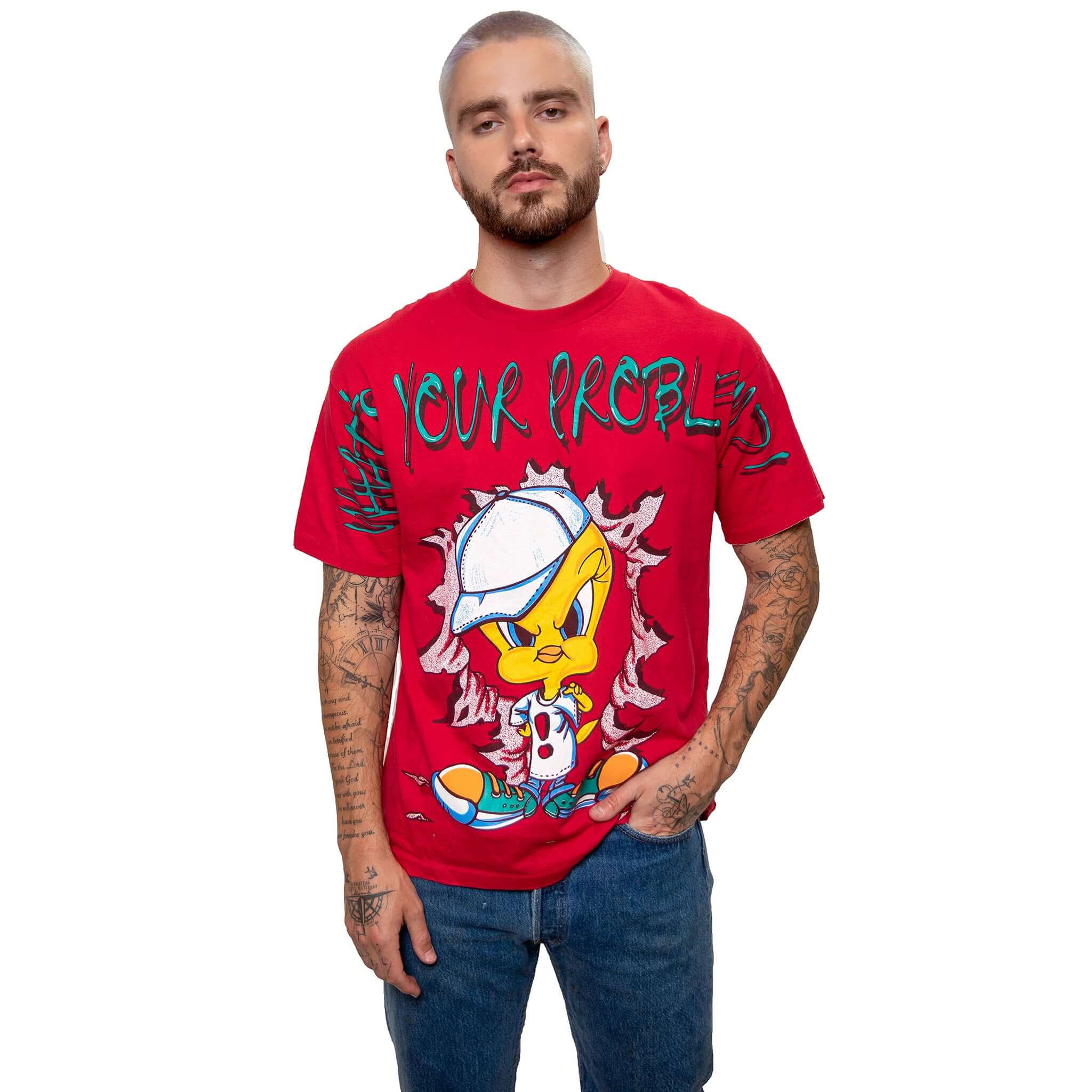 Red t shirt 96 hotsell