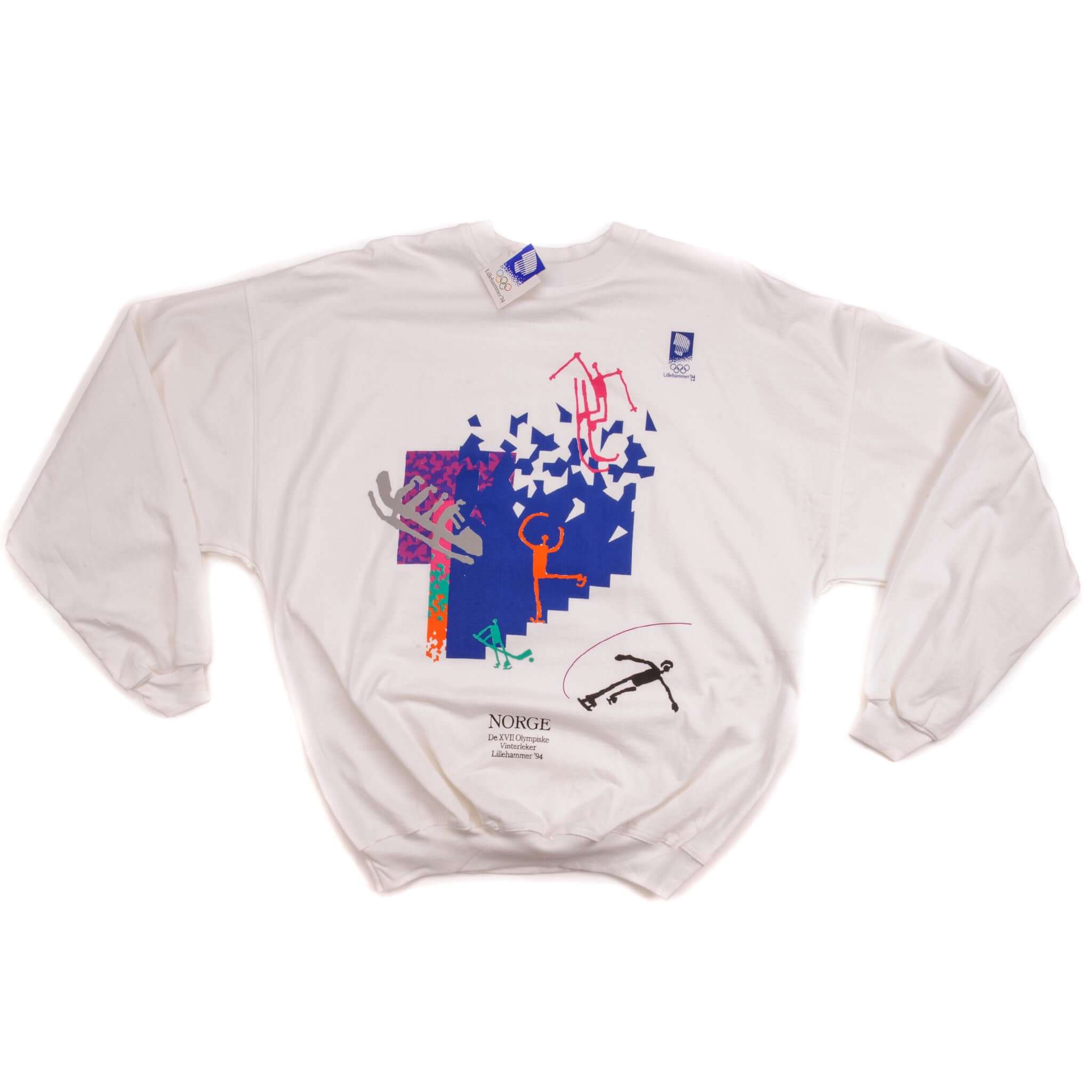 VINTAGE WINTER OLYMPIC 1994 SWEATSHIRT SIZE LARGE DEADSTOCK MADE IN NORWAY