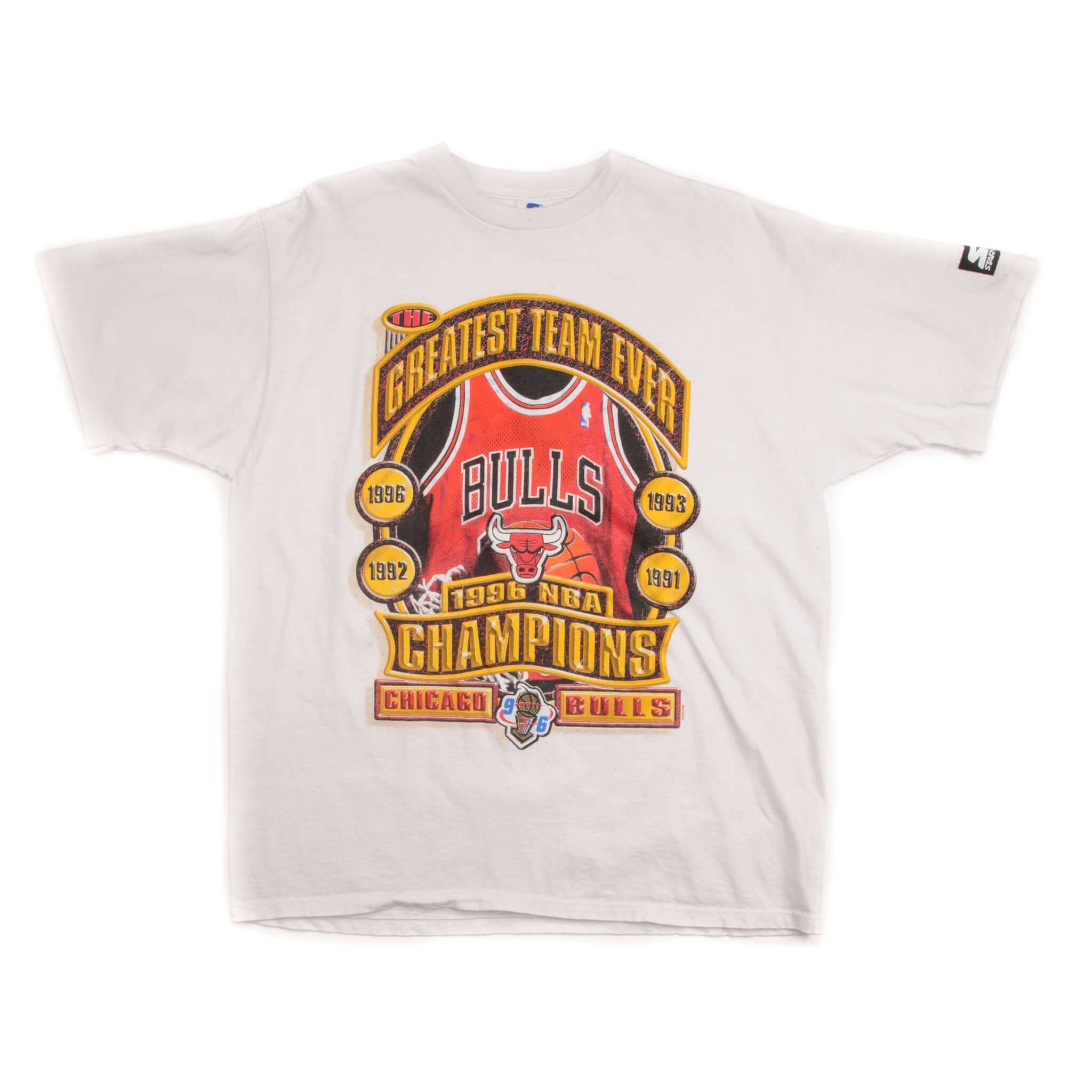 Vintage Starter Tee Shirt Chicago Bulls 1996 NBA Champions The Greatest Team Ever