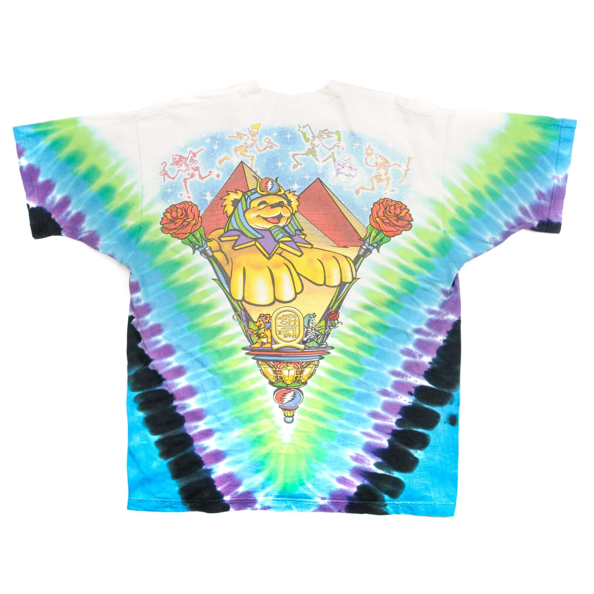 Vintage Tie Dye Grateful Dead Tee Shirt By Liquid Blue 1996 Size XL Made In USA.
