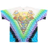 Vintage Tie Dye Grateful Dead Tee Shirt By Liquid Blue 1996 Size XL Made In USA.