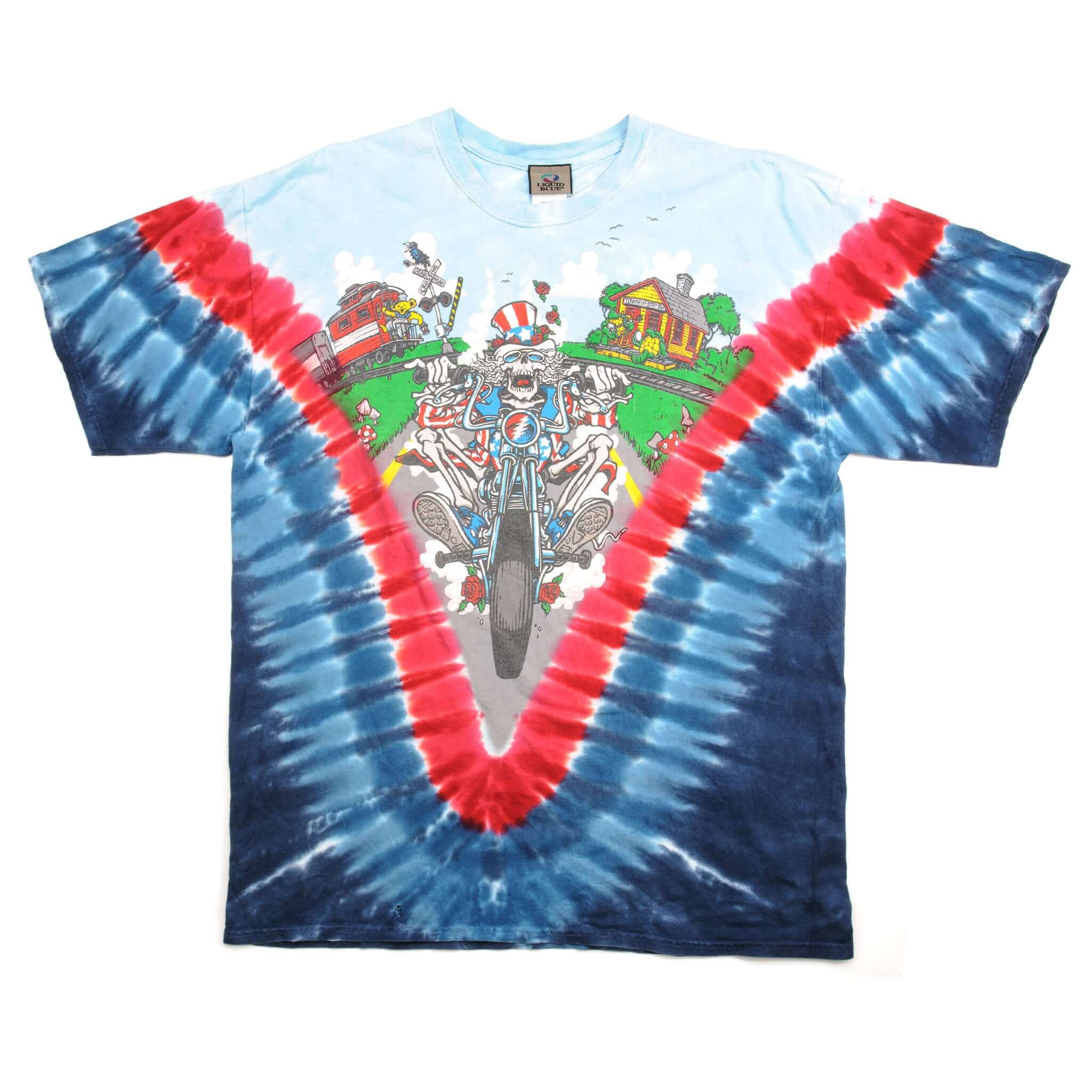VINTAGE TIE DYE GRATEFUL DEAD TEE SHIRT BY LIQUID BLUE 2011 SIZE XL