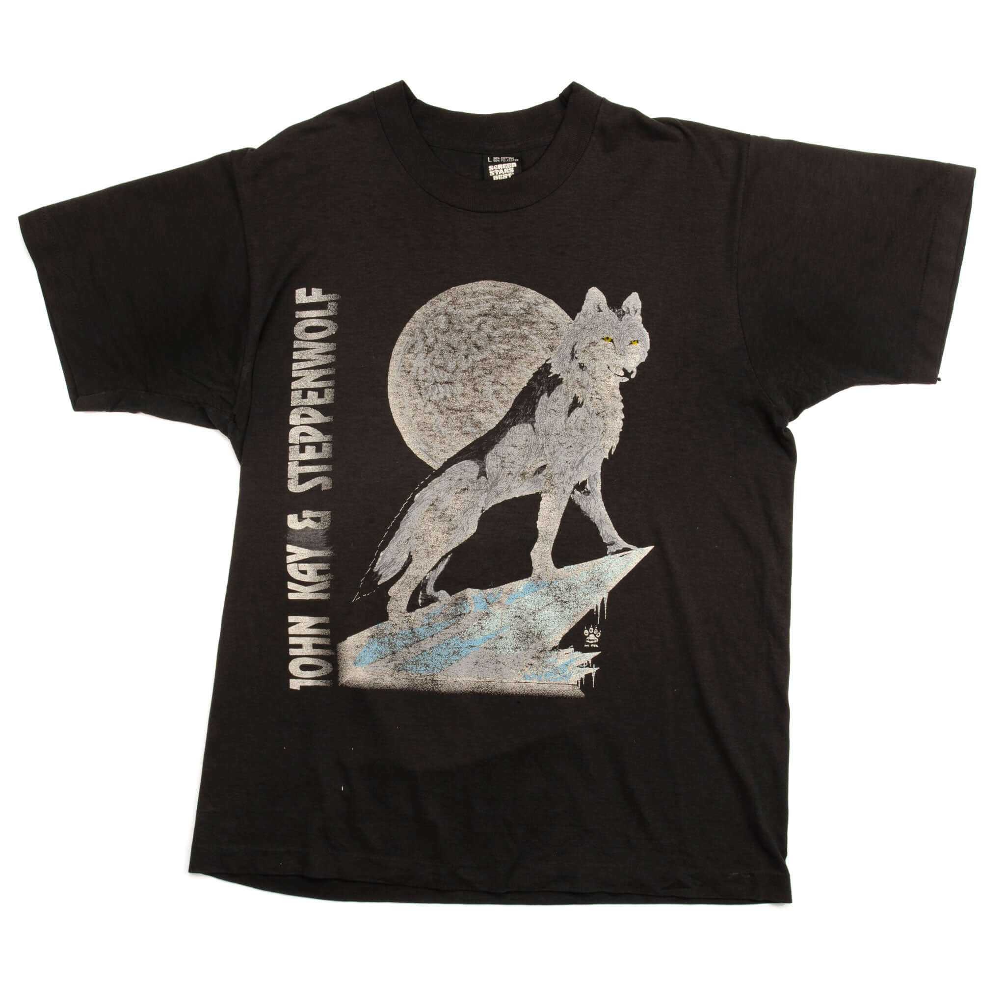 Vintage John Kay & Steppenwolf 25Th Anniversary Tour Tee Shirt 1992 Size Large Made in USA.