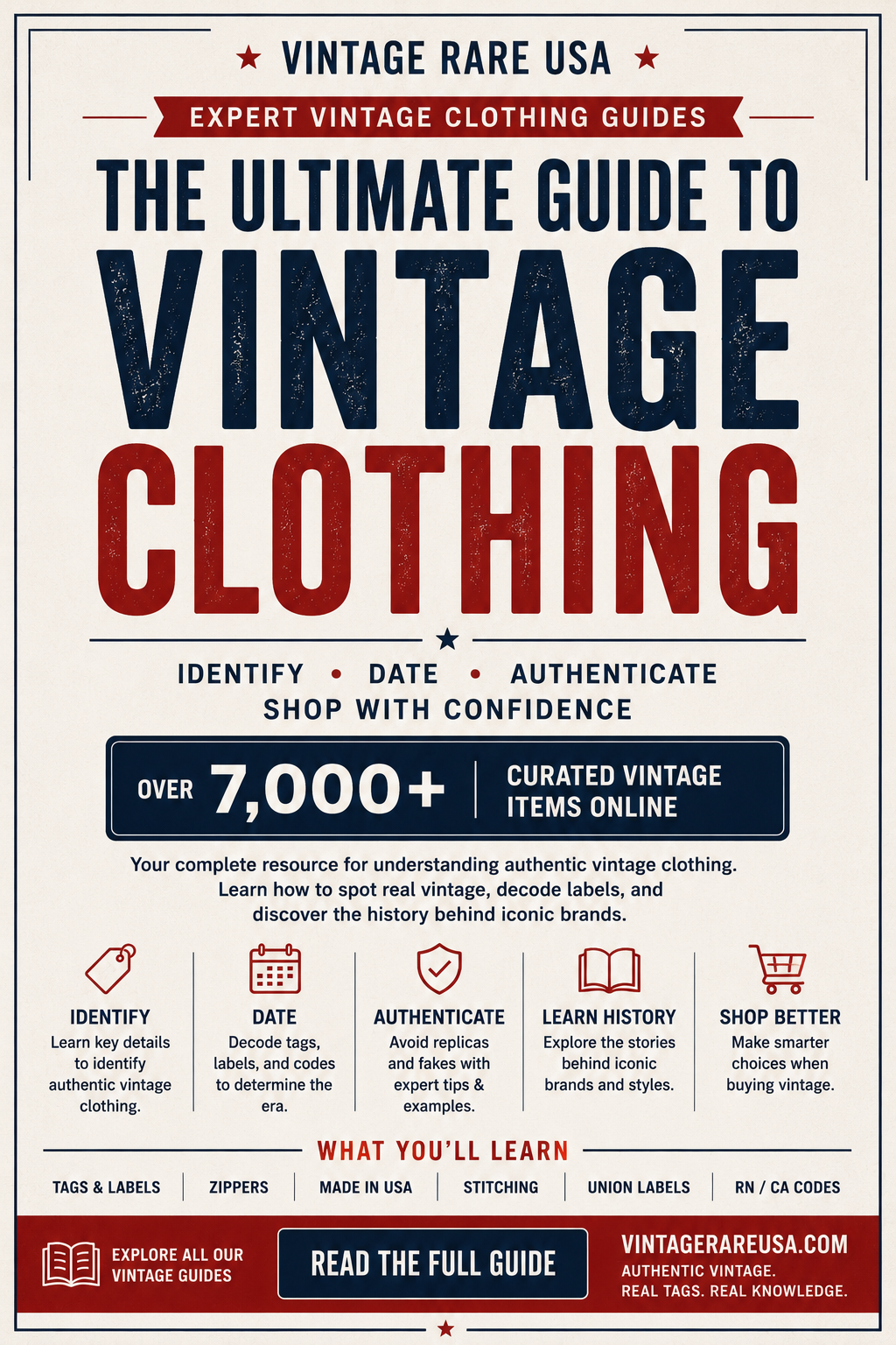 The Ultimate Guide to Vintage Clothing: How to Identify, Date & Buy Authentic Vintage