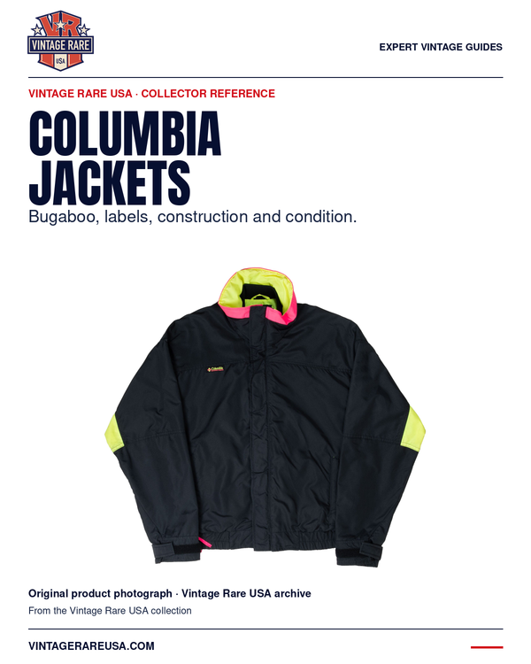 Vintage Columbia Jackets: Bugaboo, Labels & Buying Checks — original product photograph from Vintage Rare USA.