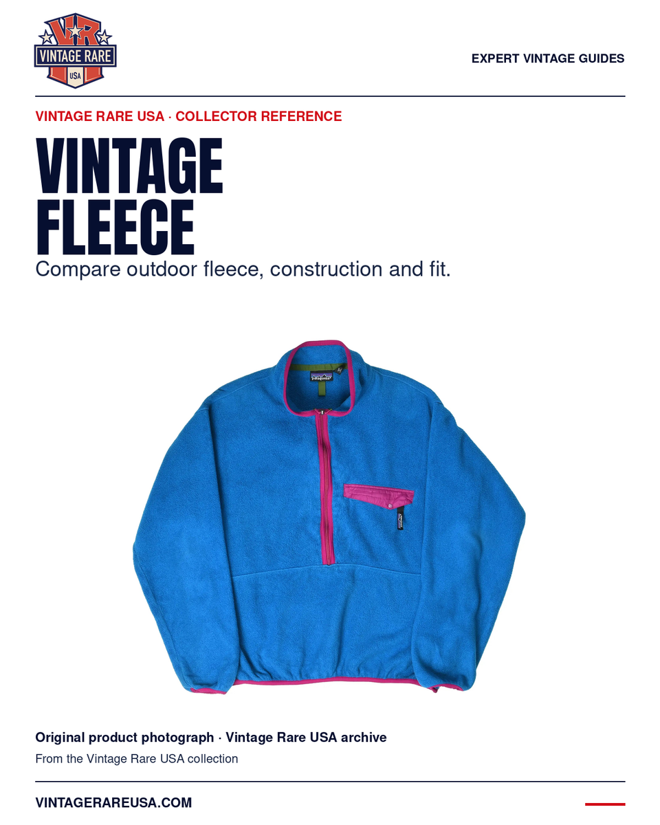 Vintage Fleece Guide: Patagonia, The North Face & Columbia — original product photograph from Vintage Rare USA.