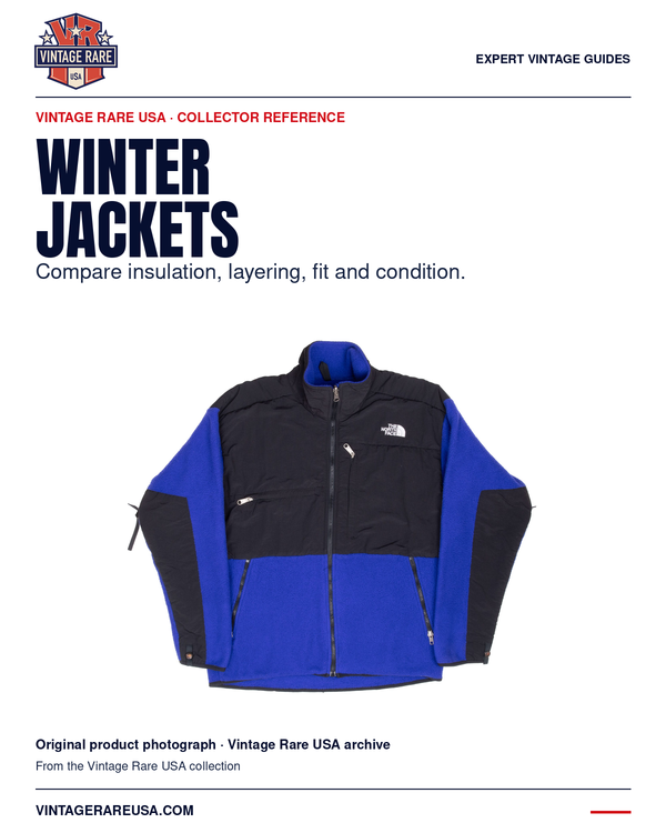 Vintage Winter Jackets: Fleece, Puffers, Workwear & Leather — original product photograph from Vintage Rare USA.