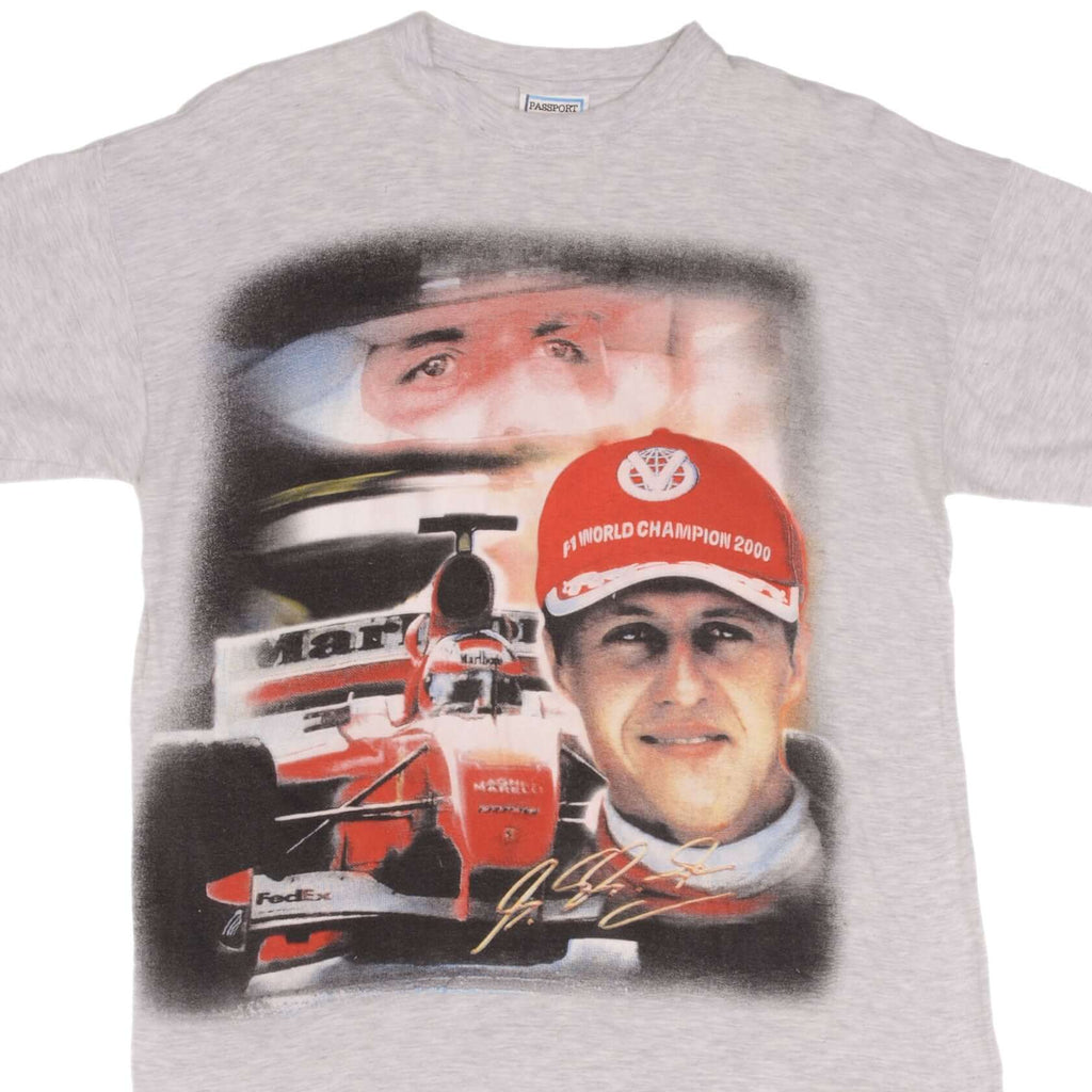 Vintage Original Formula One F1 Michael Schumacher Ferrari Marlboro World Champion 2000 Racing Tee Shirt Size Medium