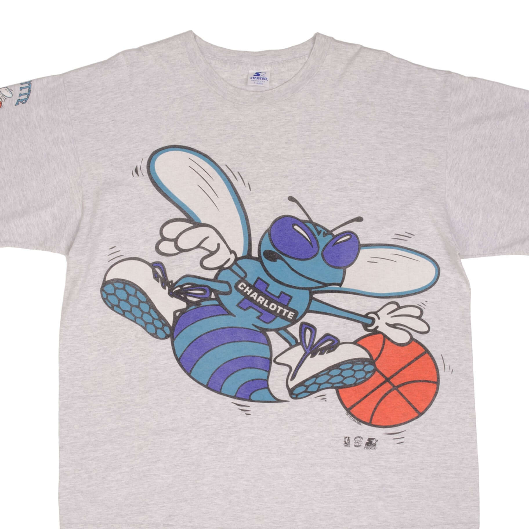 Vintage Nba Charlotte Hornets 1994 Starter Tee Shirt Size XL Made In Usa