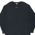 Front of black Nike long-sleeve T-shirt with white embroidered center Swoosh