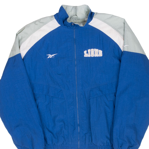 Vintage Nfl Detroit Lions Reebok Windbreaker Jacket Size Medium