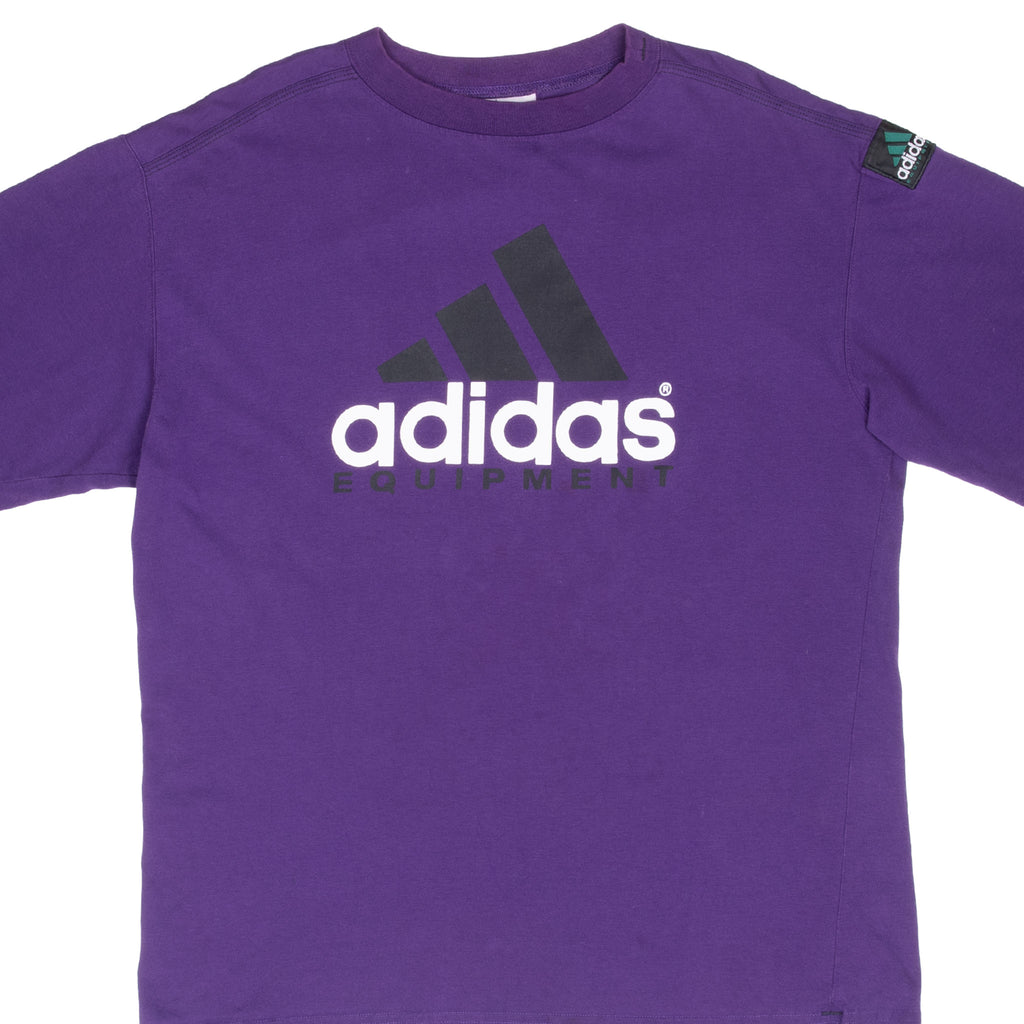 Vintage Adidas Equipment Purple Tee Shirt 1990S Size Medium