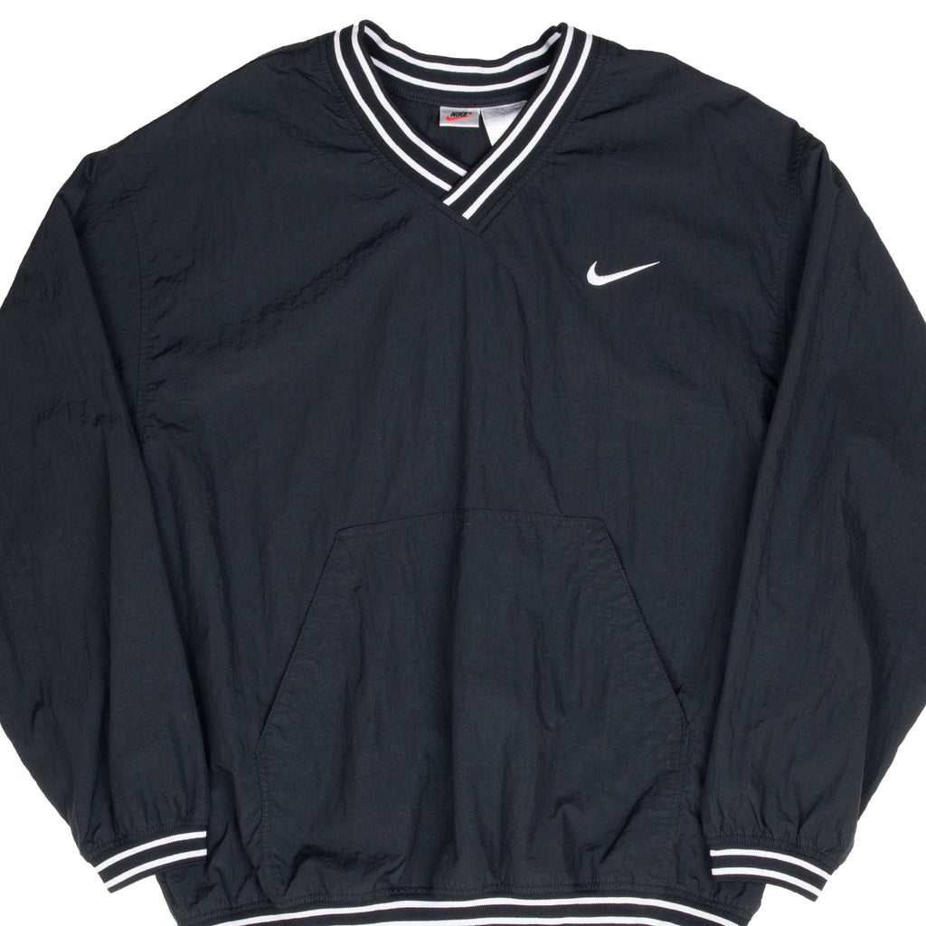 Vintage Nike Black Pullover Windbreaker Jacket 1990S Size XL