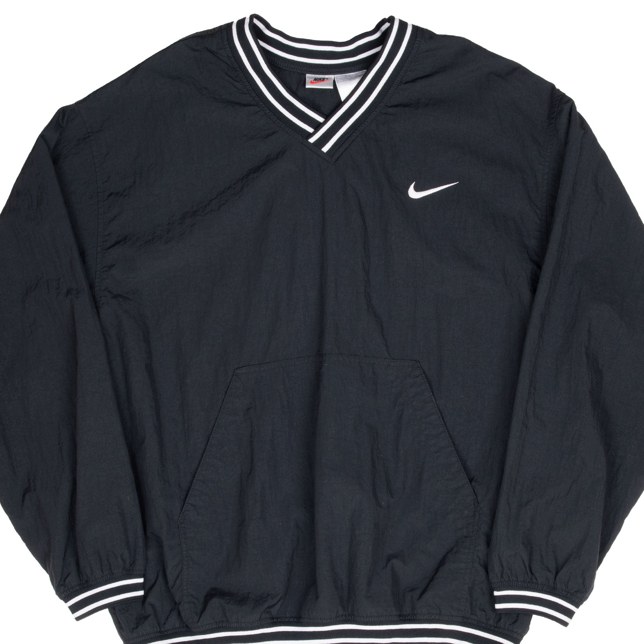 Vintage Nike Black Pullover Windbreaker Jacket 1990S Size XL