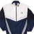 VINTAGE ADIDAS NAVY BLUE WHITE BLACK 1990S WINDBREAKER JACKET LARGE
