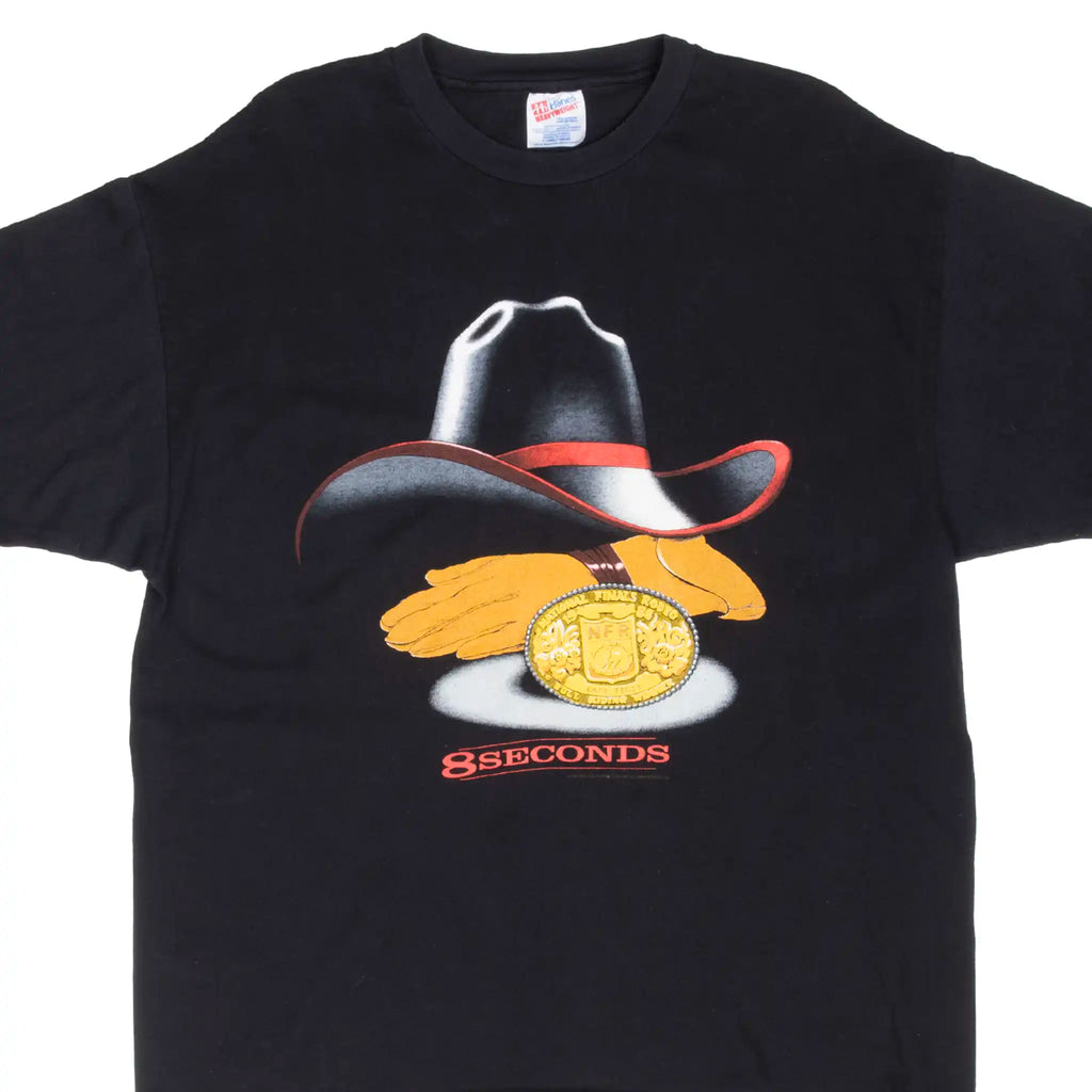Vintage National Finals Rodeo 1986 Tee Shirt Size Xl Made In Usa With Single Stitch Sleeves