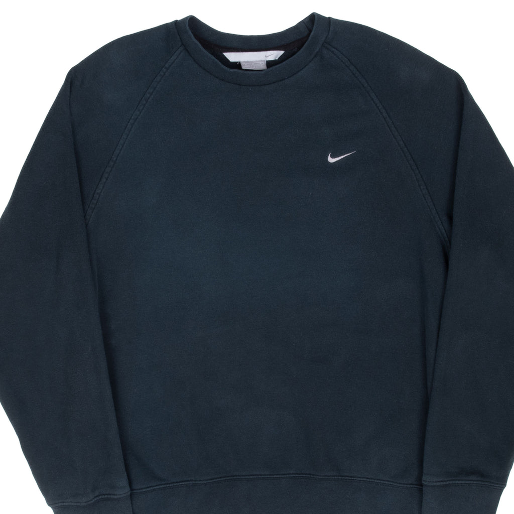 Vintage Nike Classic Swoosh Black Sweatshirt 2000S Size Medium